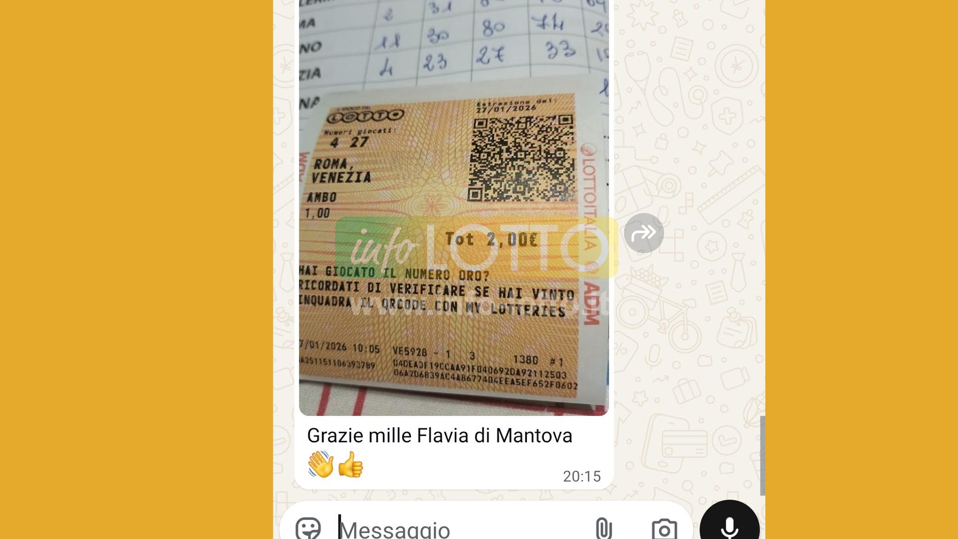 Vincita Gennaio 2026