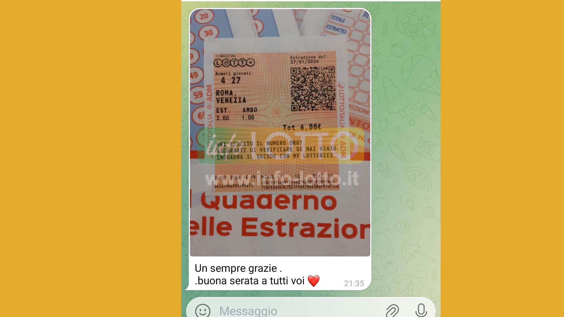 Vincita Gennaio 2026