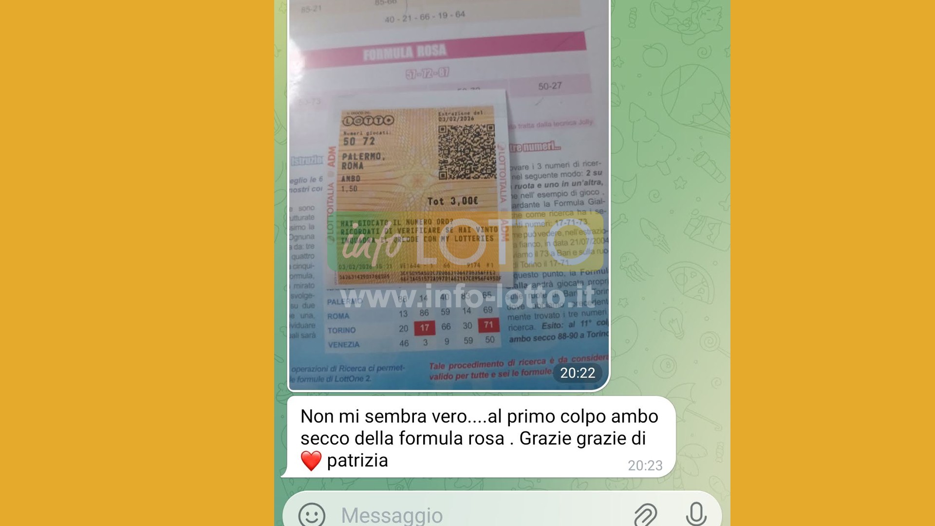 Vincita Febbraio 2026
