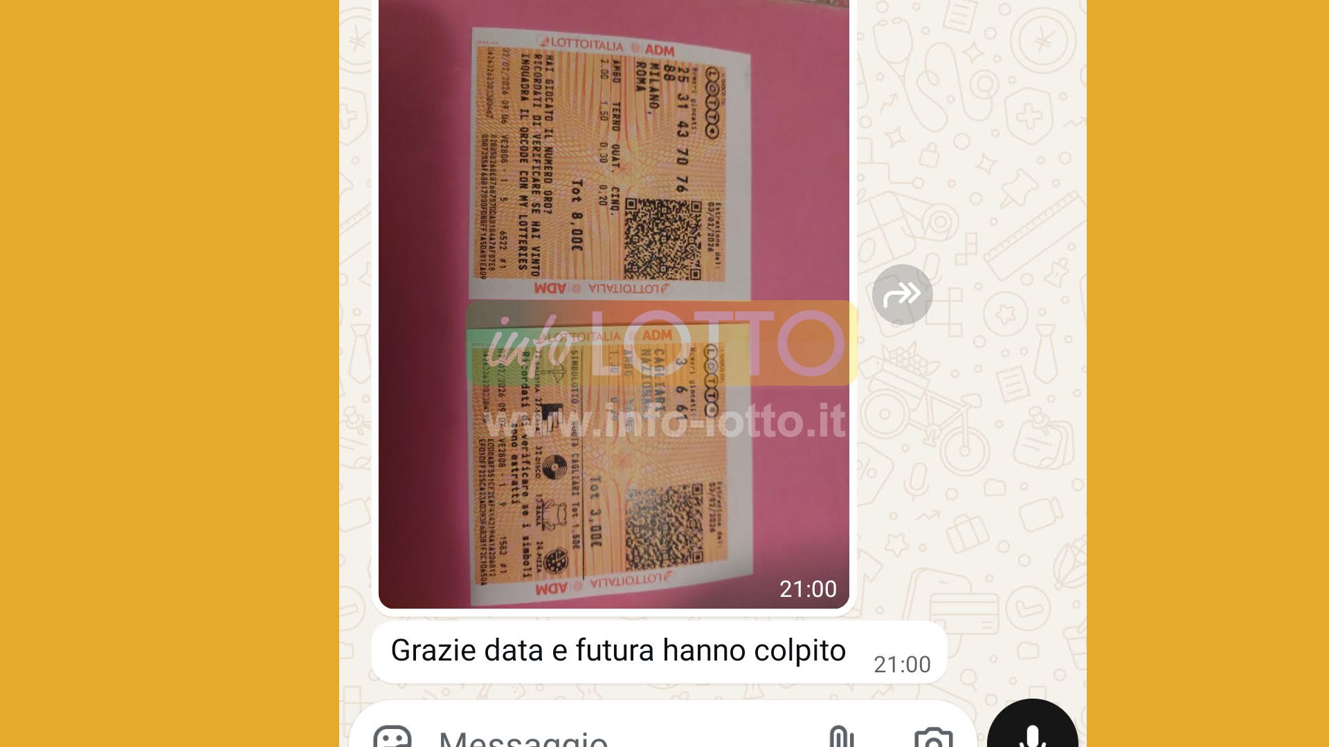 Vincita Febbraio 2026