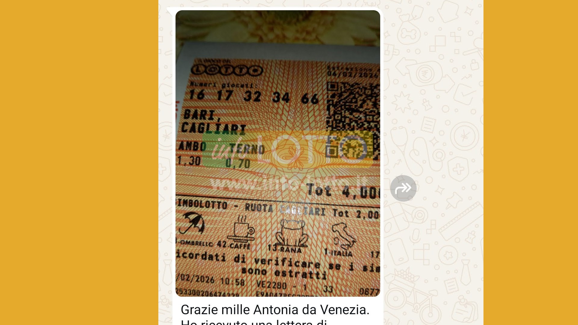 Vincita Febbraio 2026