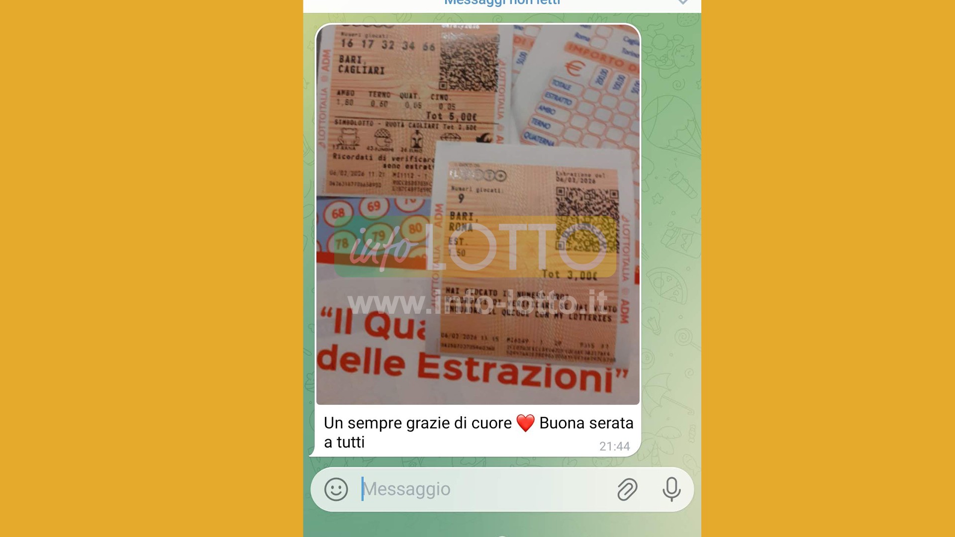 Vincita Febbraio 2026