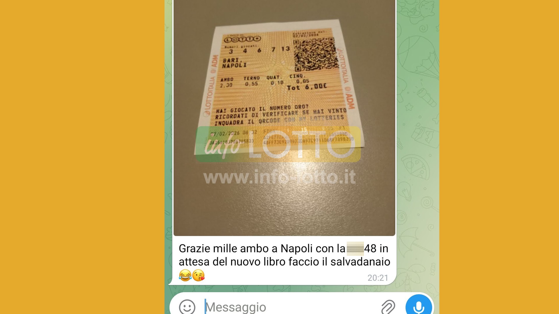 Vincita Febbraio 2026