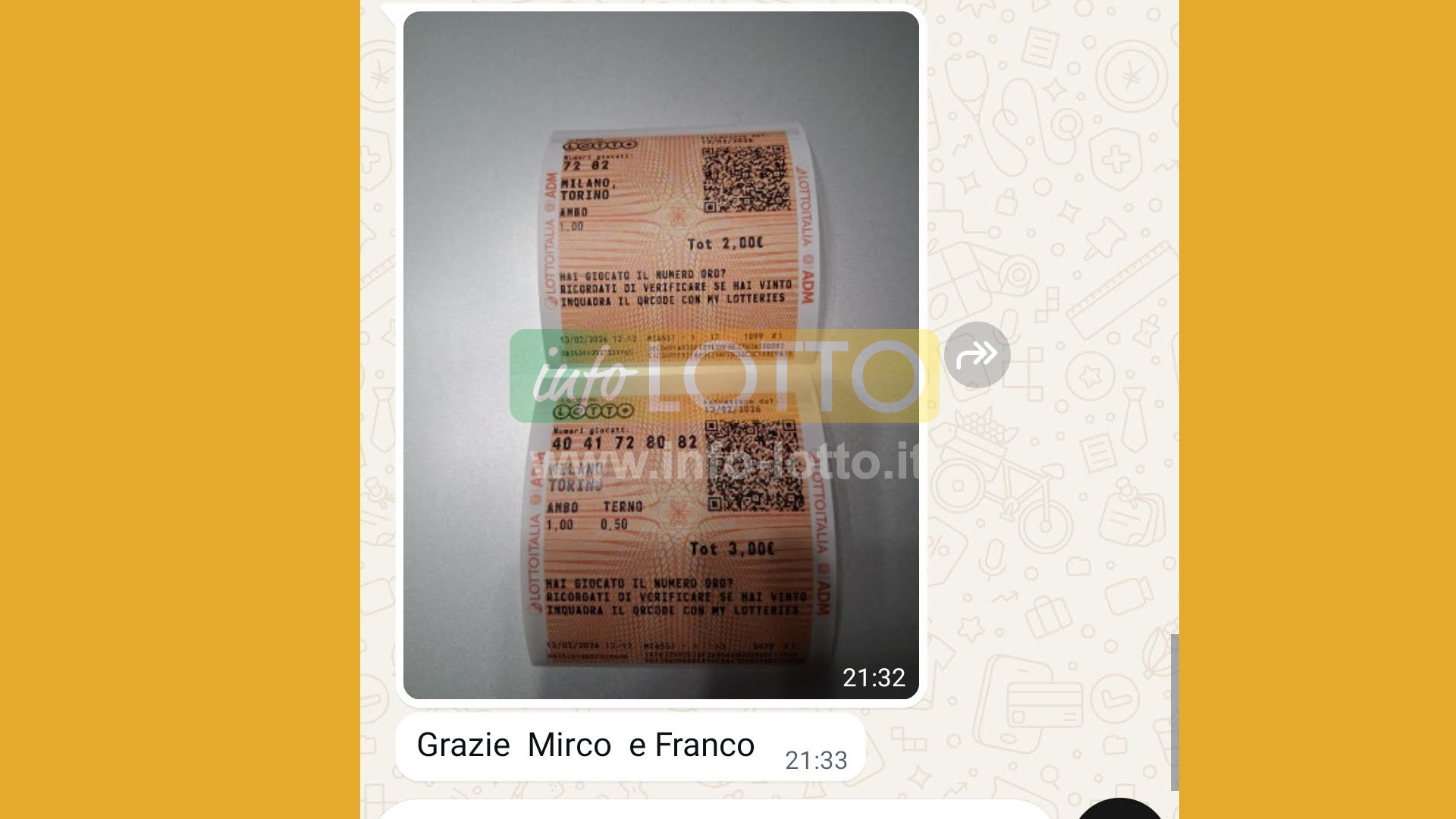 Vincita Febbraio 2026
