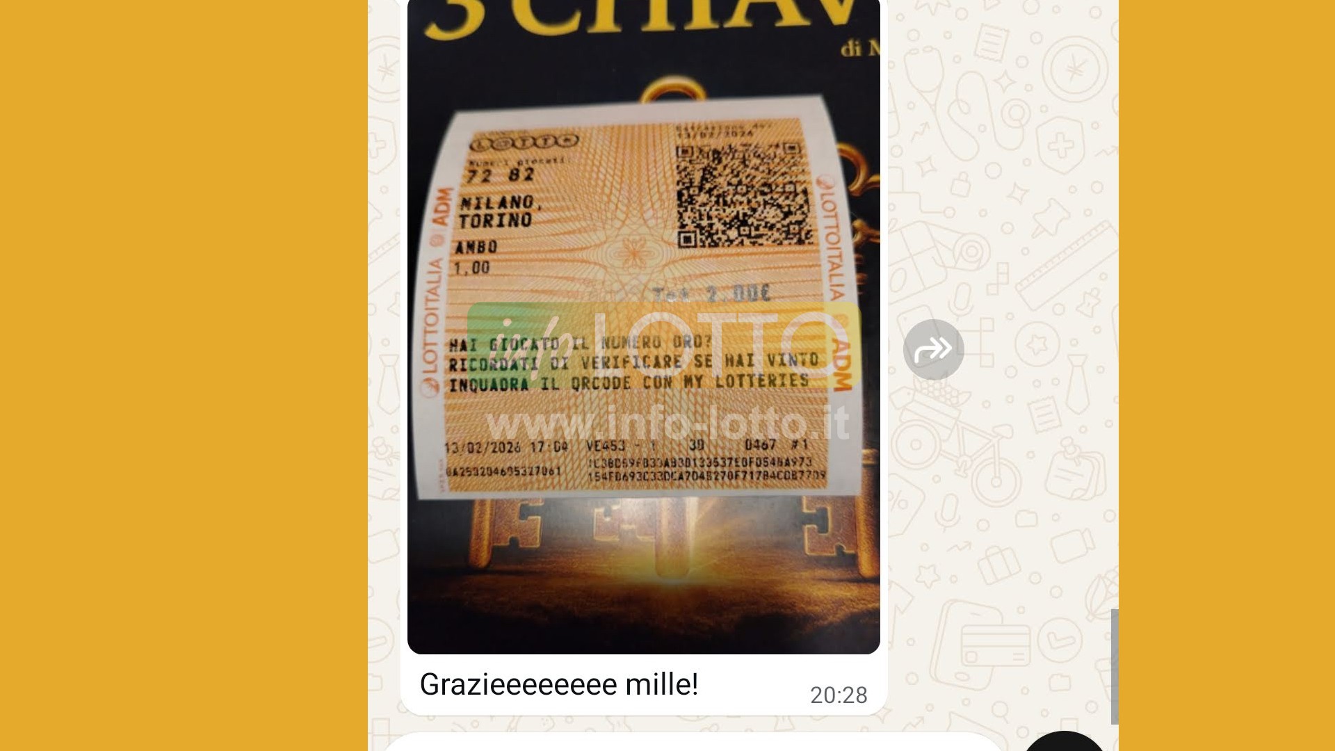 Vincita Febbraio 2026