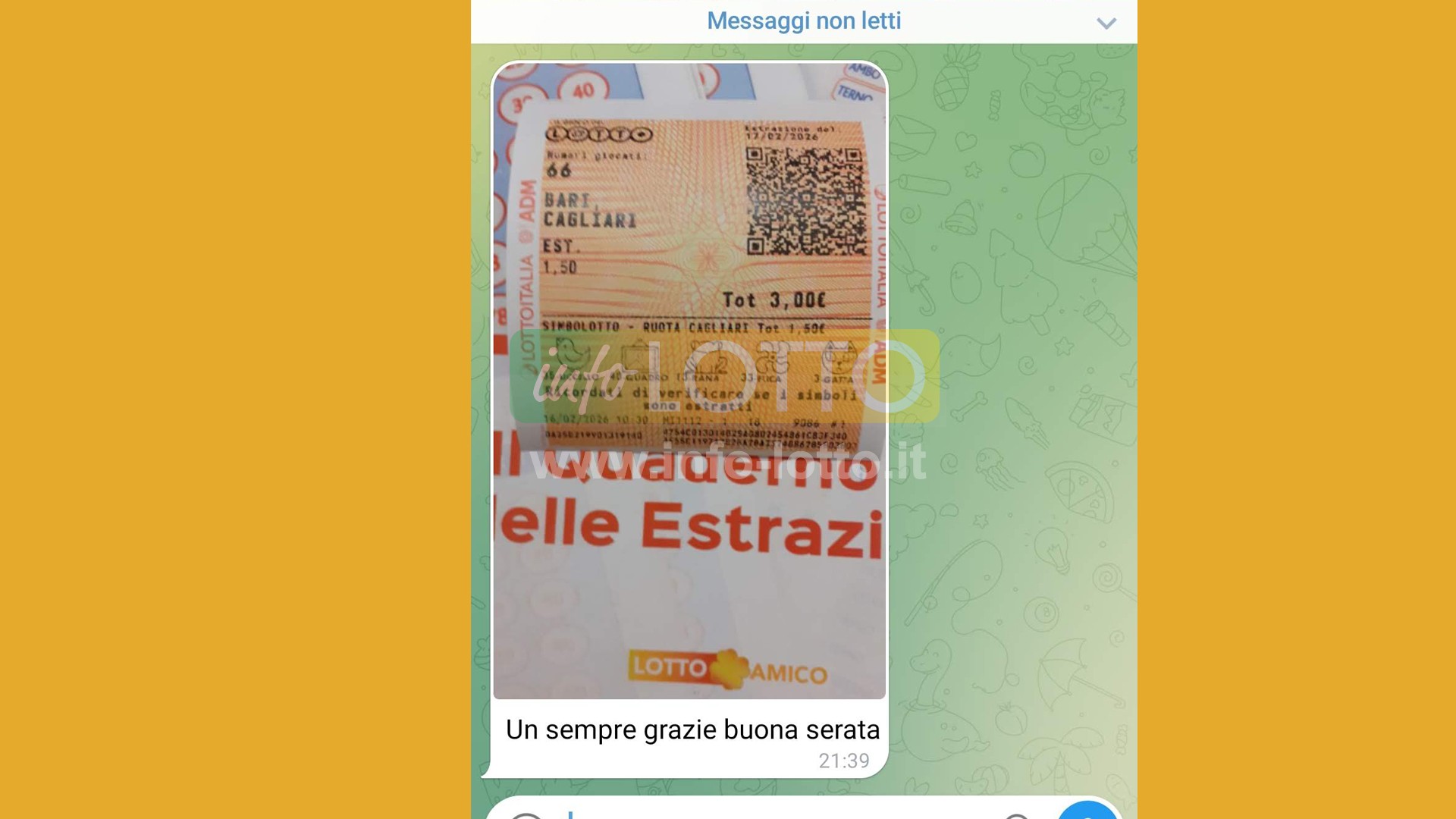 Vincita Febbraio 2026