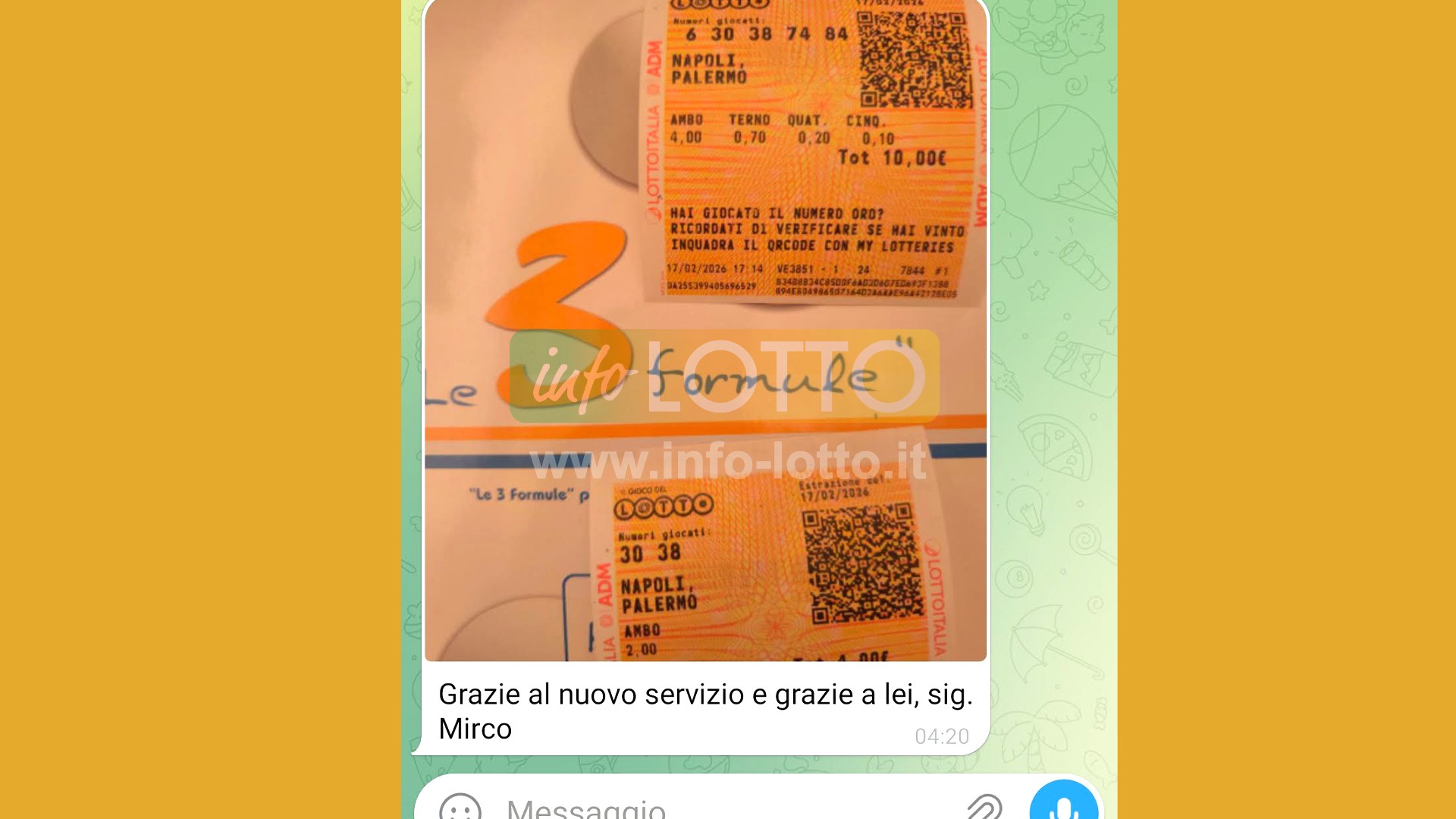 Vincita Febbraio 2026