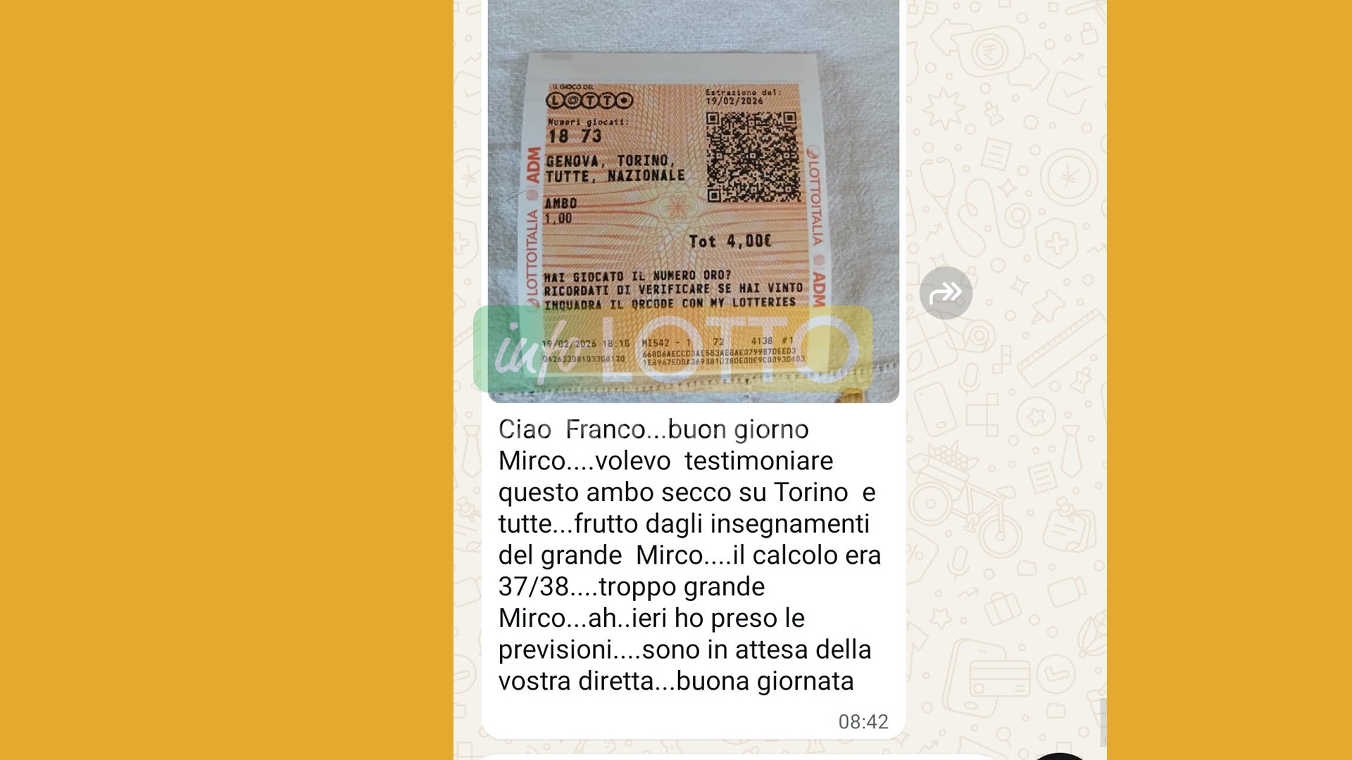 Vincita Febbraio 2026