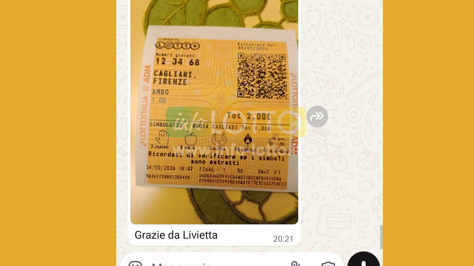 Vincita Febbraio 2026