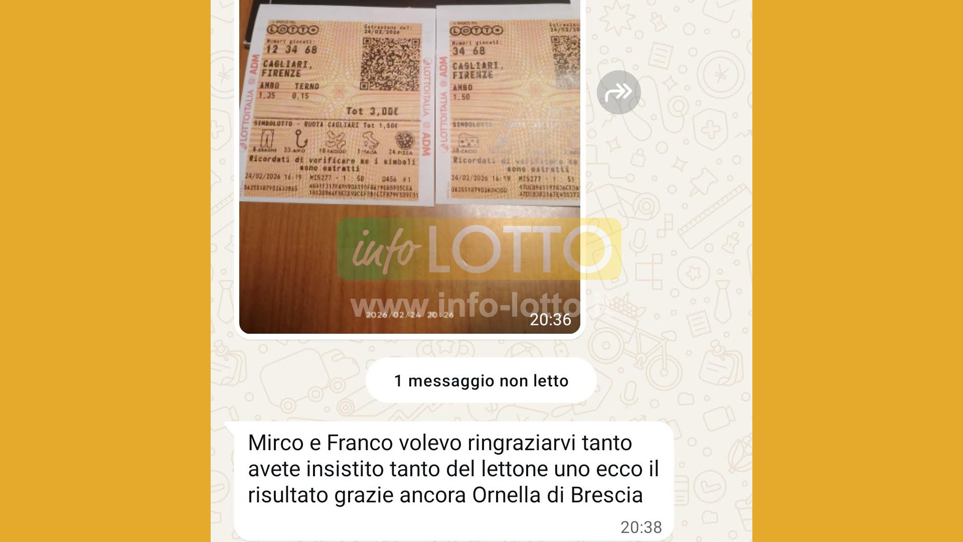 Vincita Febbraio 2026