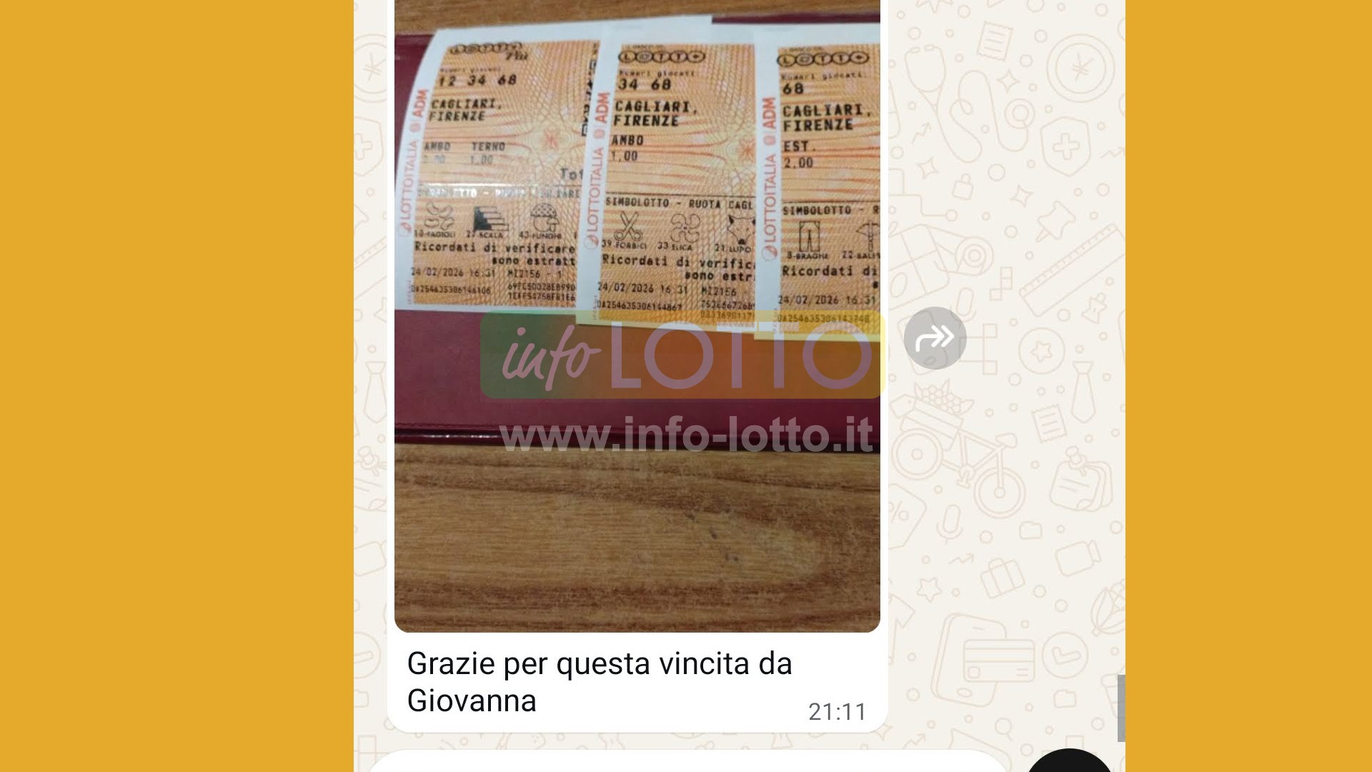 Vincita Febbraio 2026