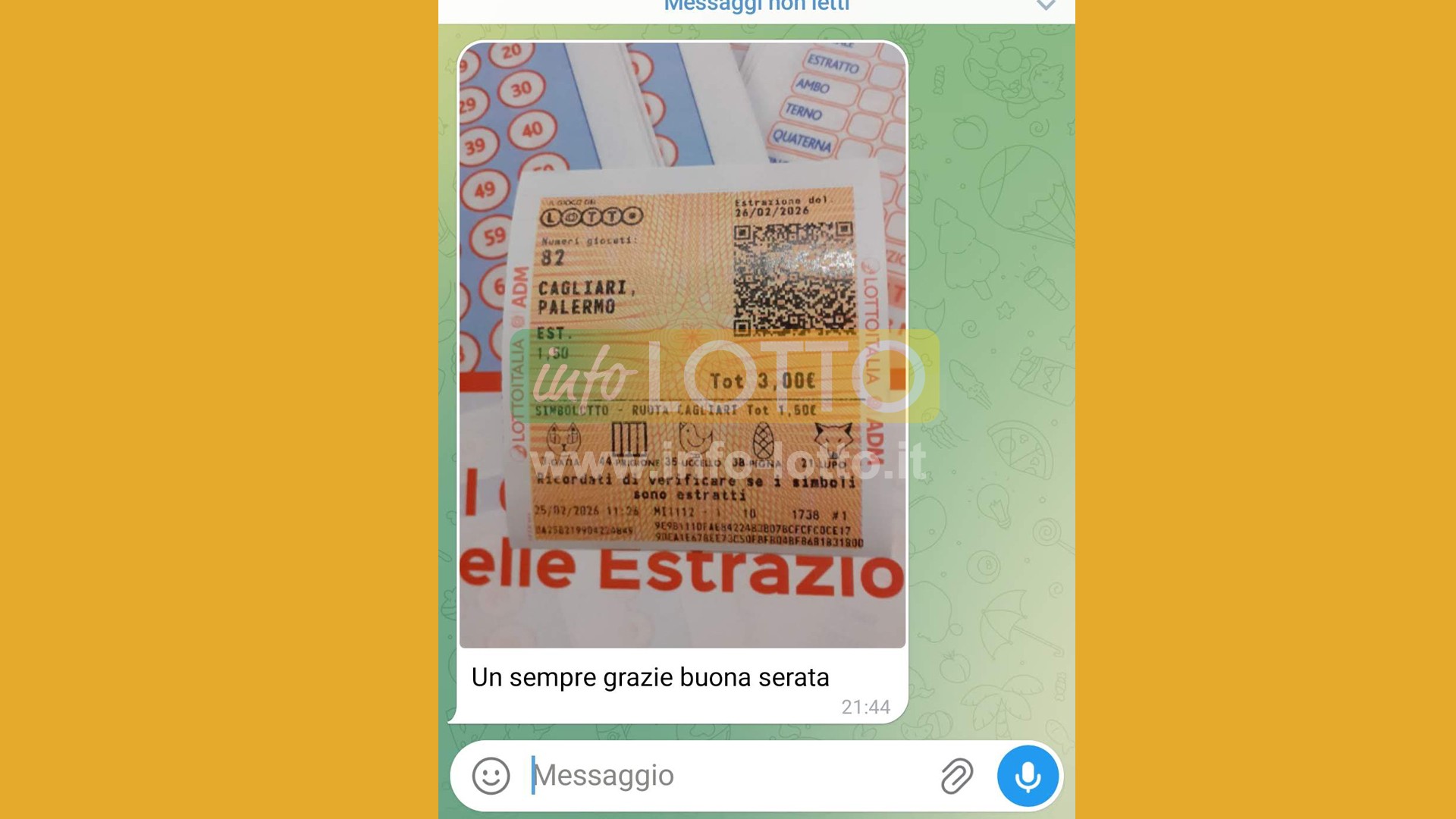 Vincita Febbraio 2026