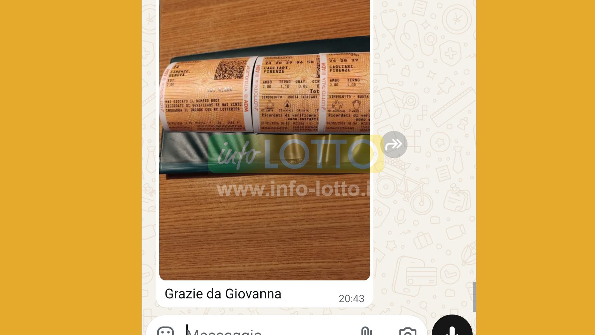 Vincita Febbraio 2026