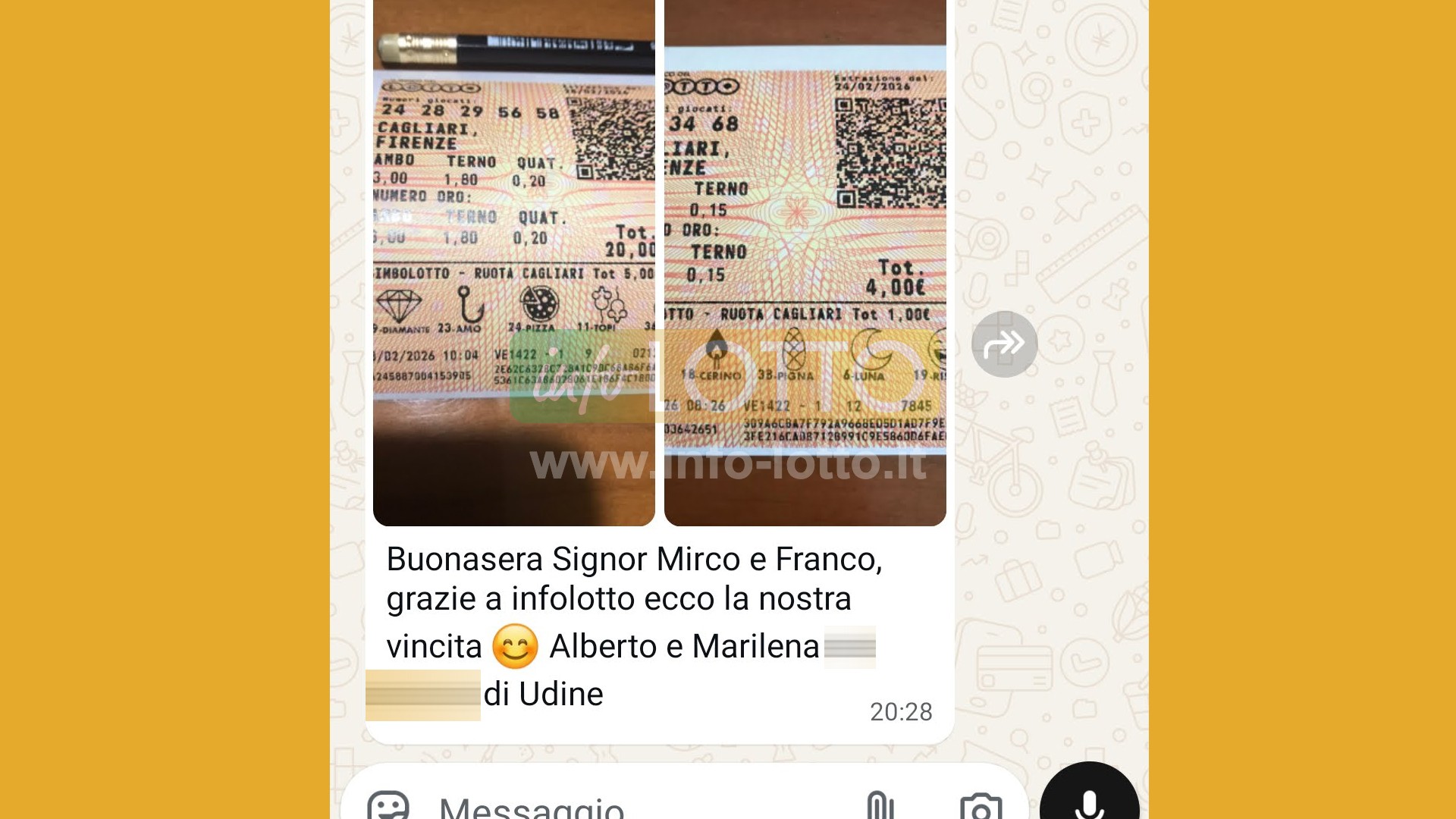 Vincita Febbraio 2026