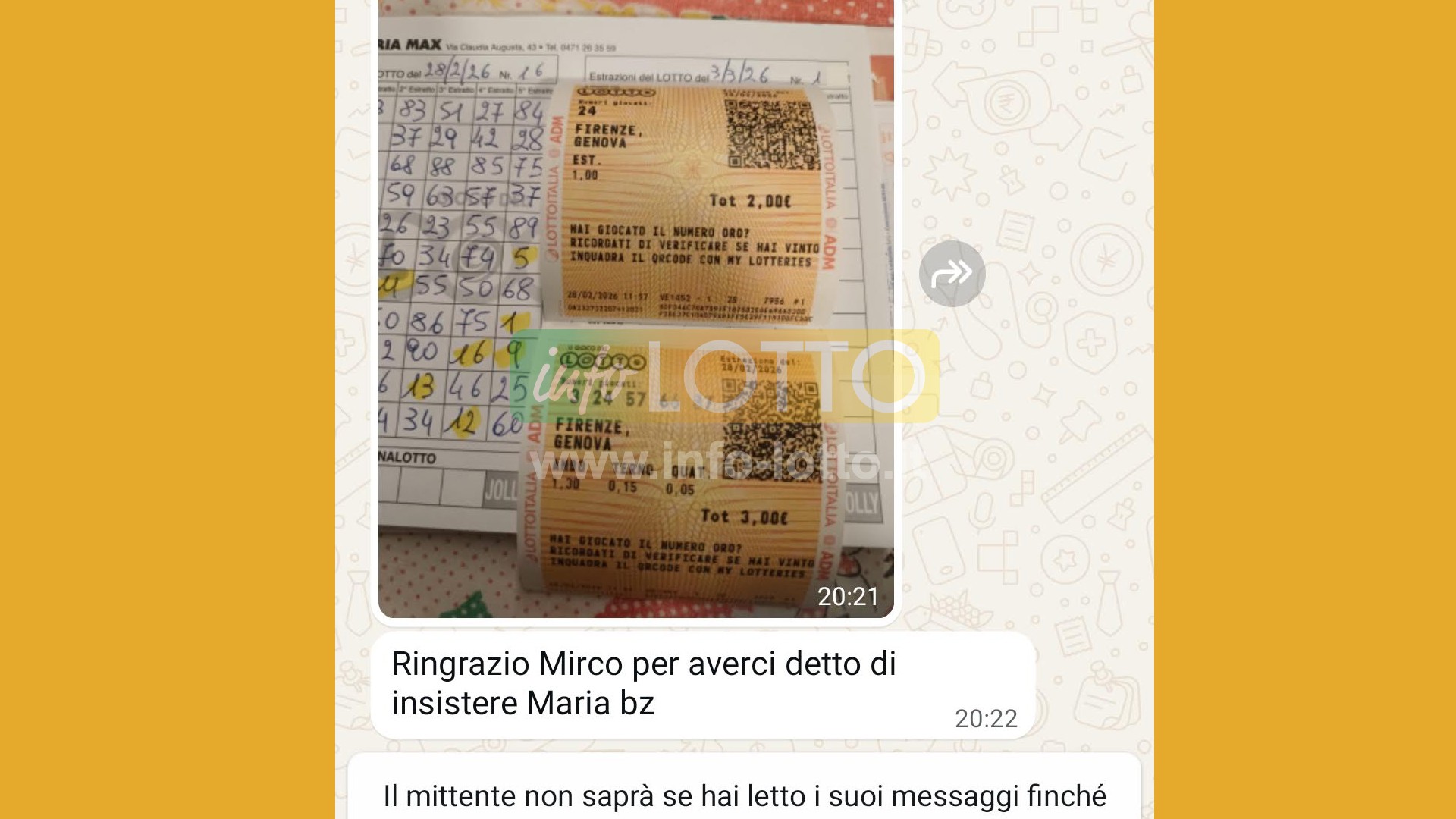 Vincita Febbraio 2026