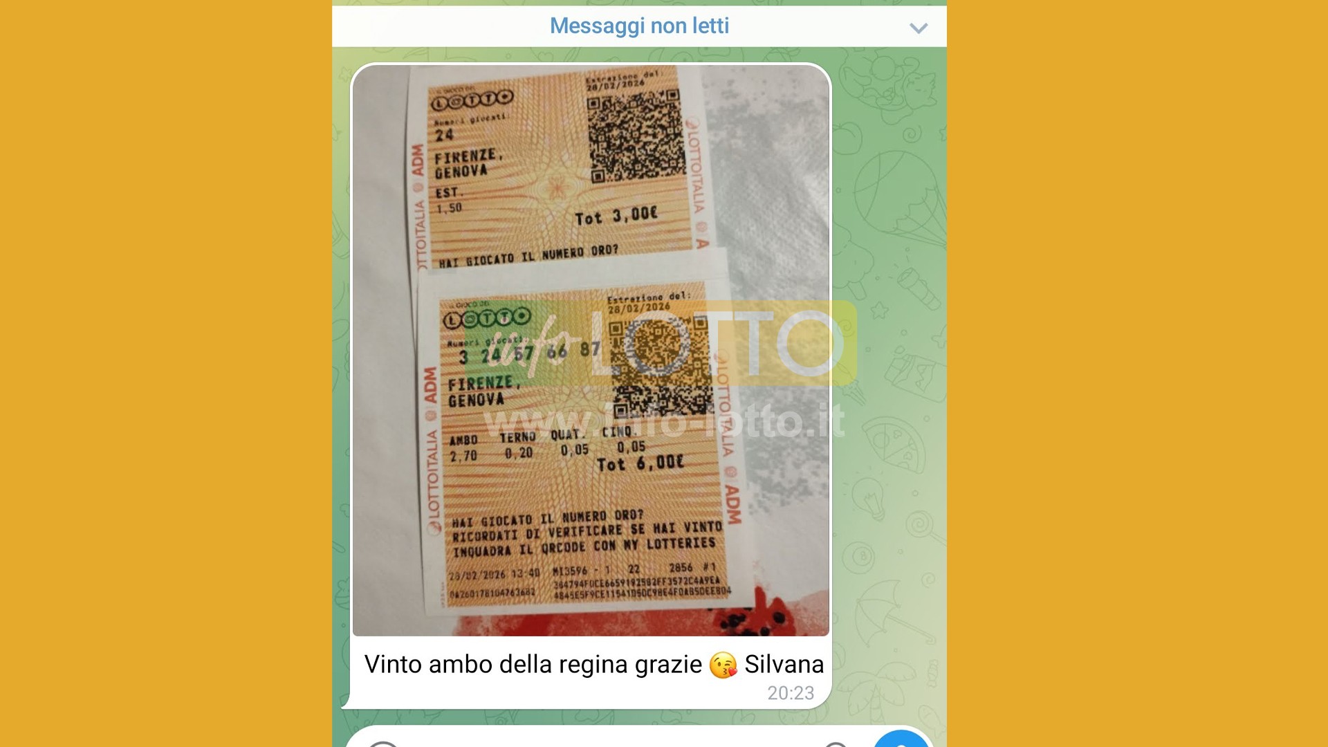 Vincita Febbraio 2026