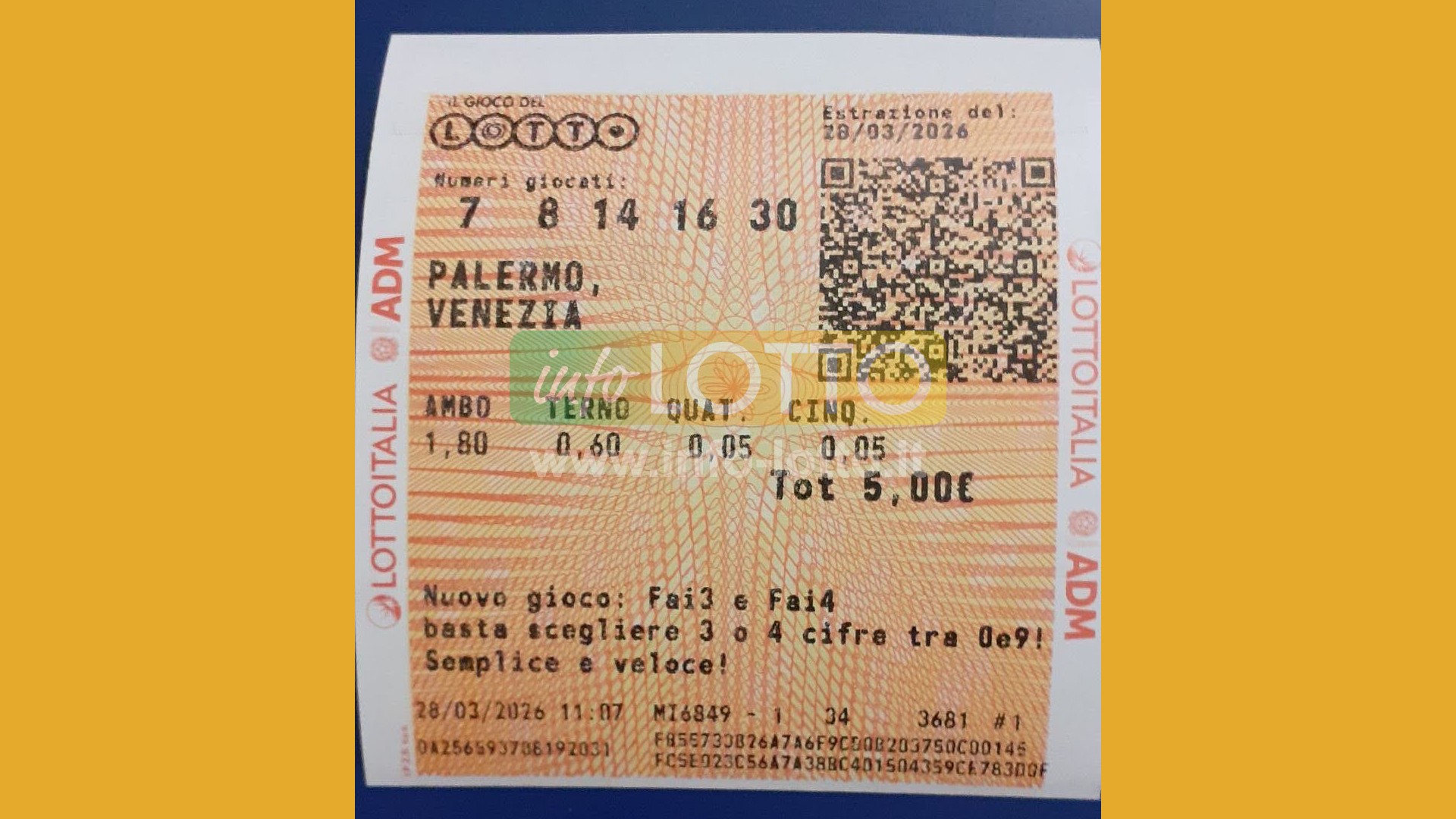 Vincita Marzo 2026