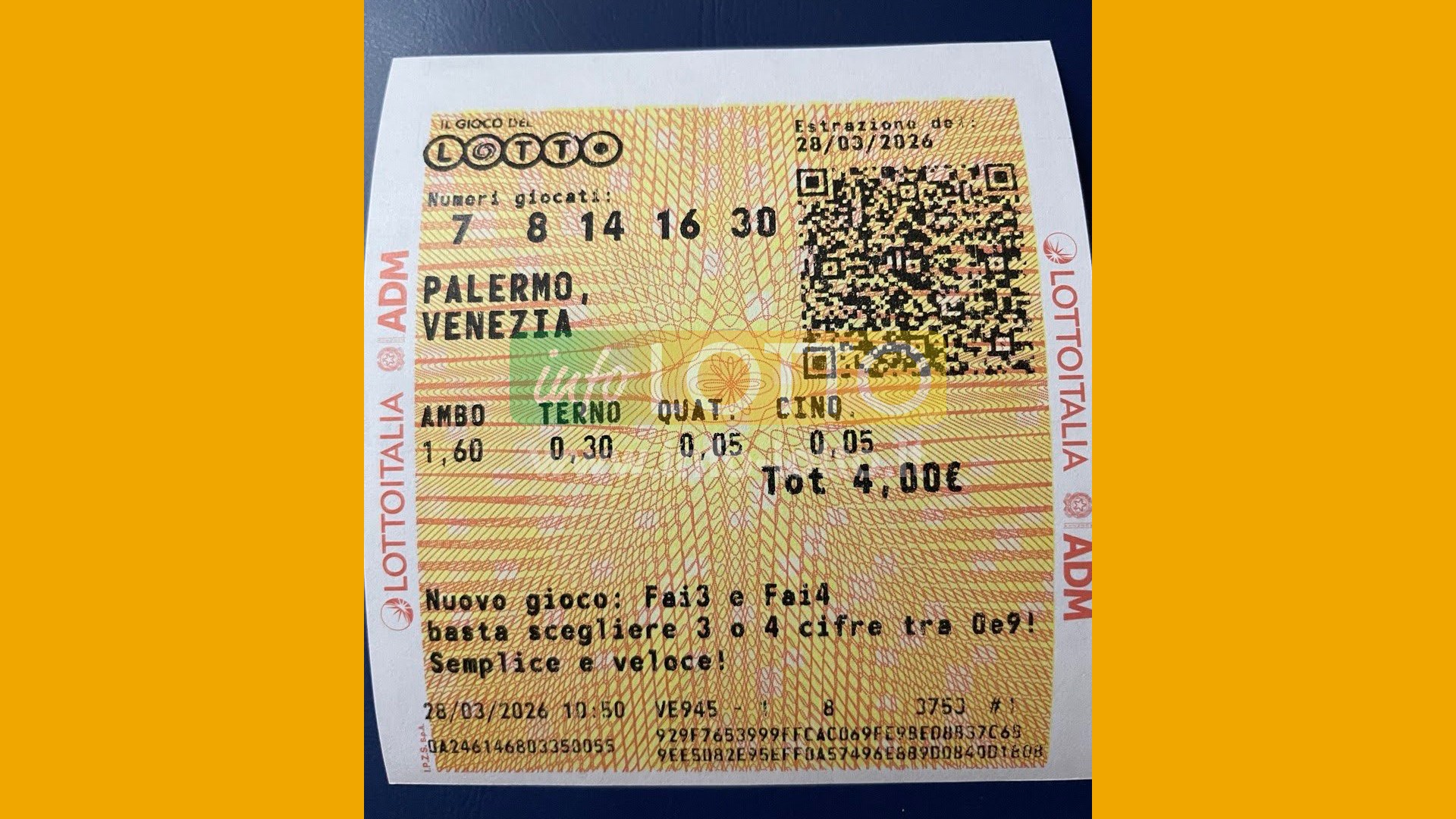 Vincita Marzo 2026