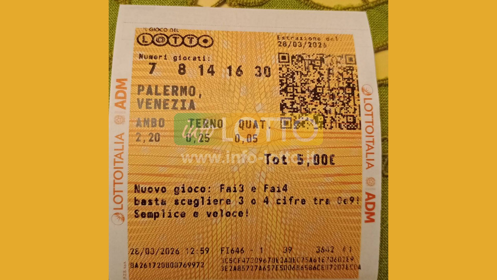 Vincita Marzo 2026