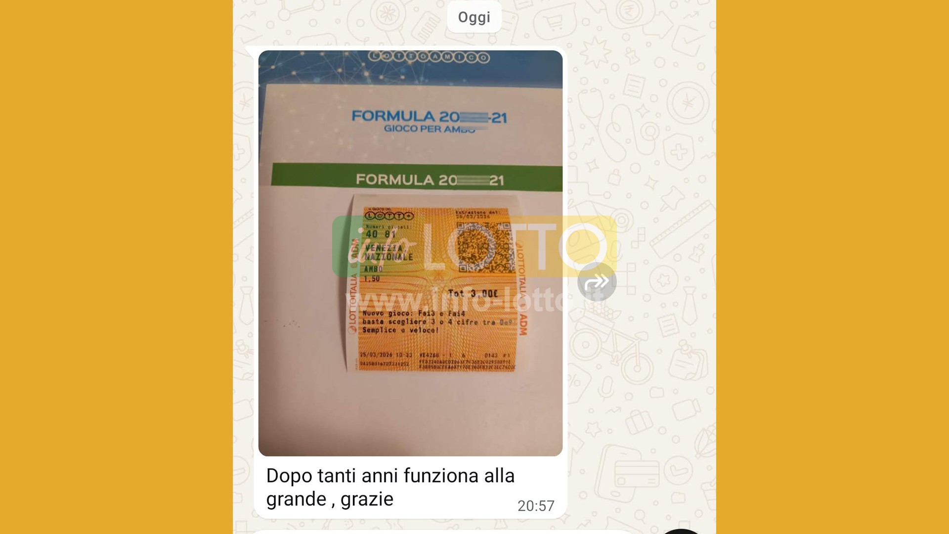 Vincita Marzo 2026