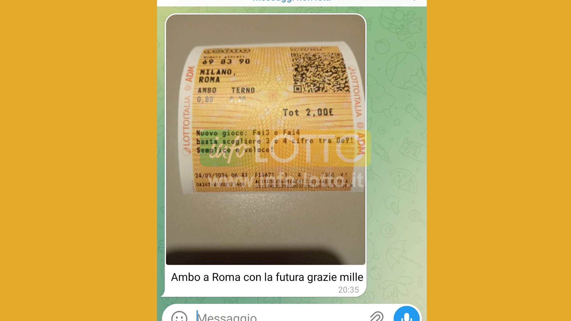 Vincita Marzo 2026