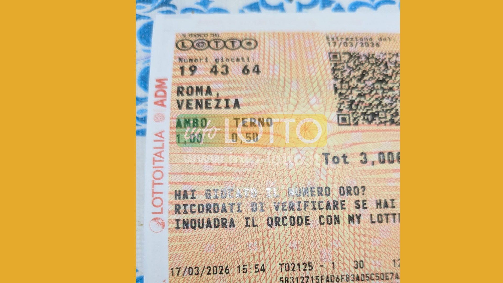 Vincita Marzo 2026