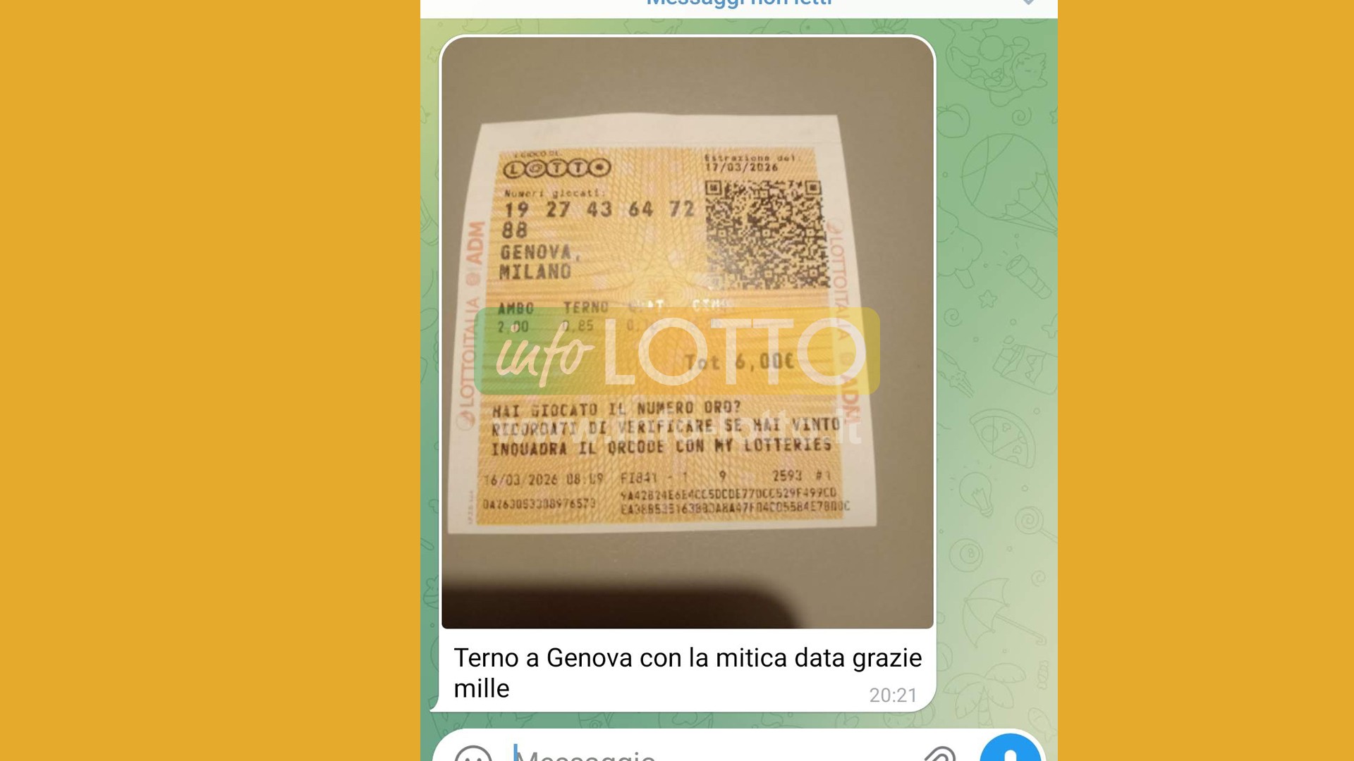Vincita Marzo 2026