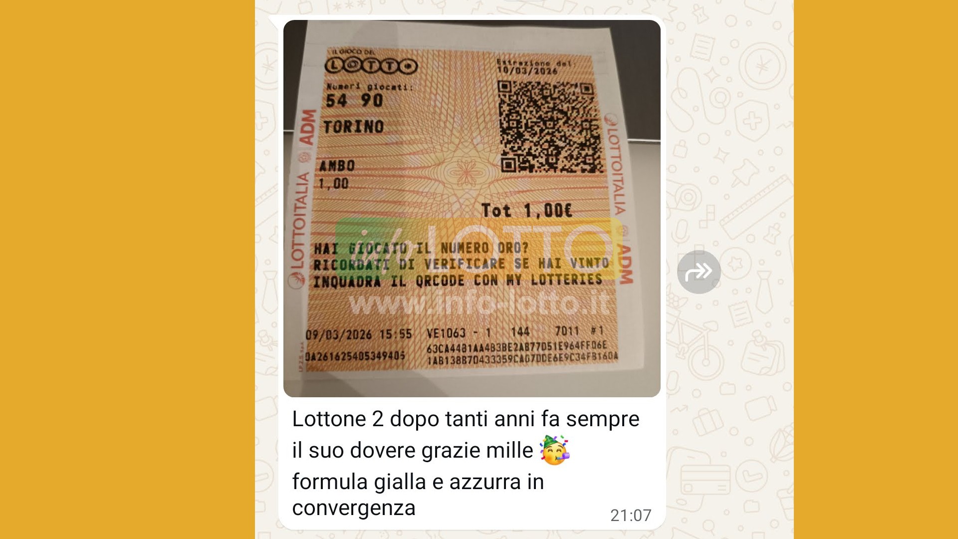 Vincita Marzo 2026