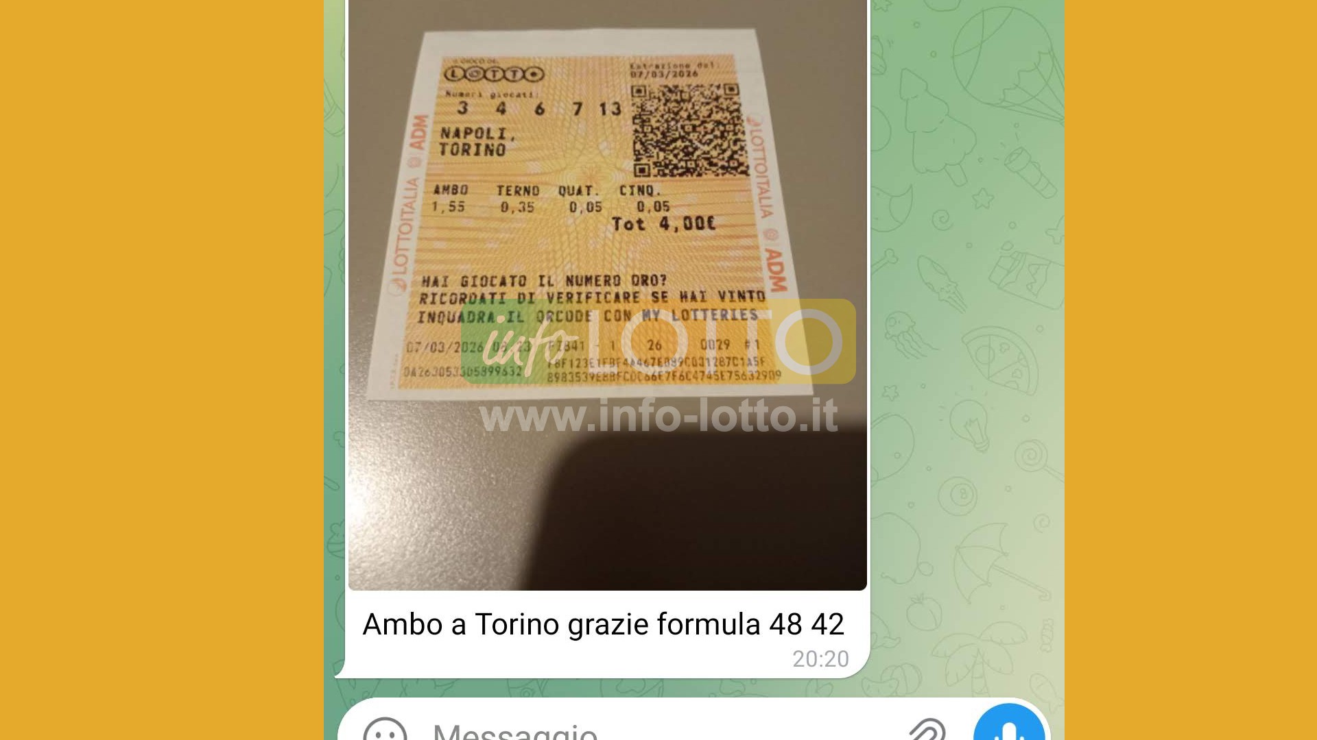 Vincita Marzo 2026