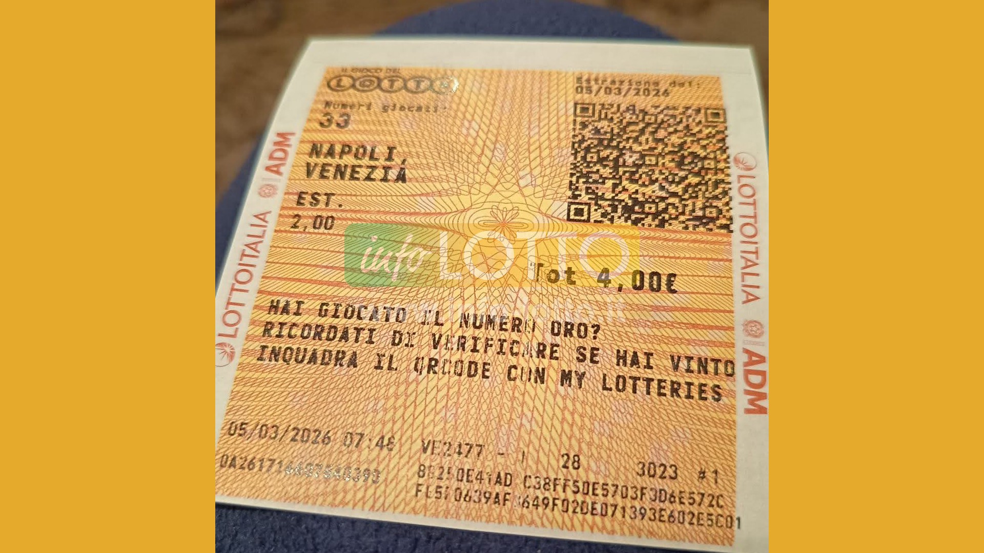 Vincita Marzo 2026