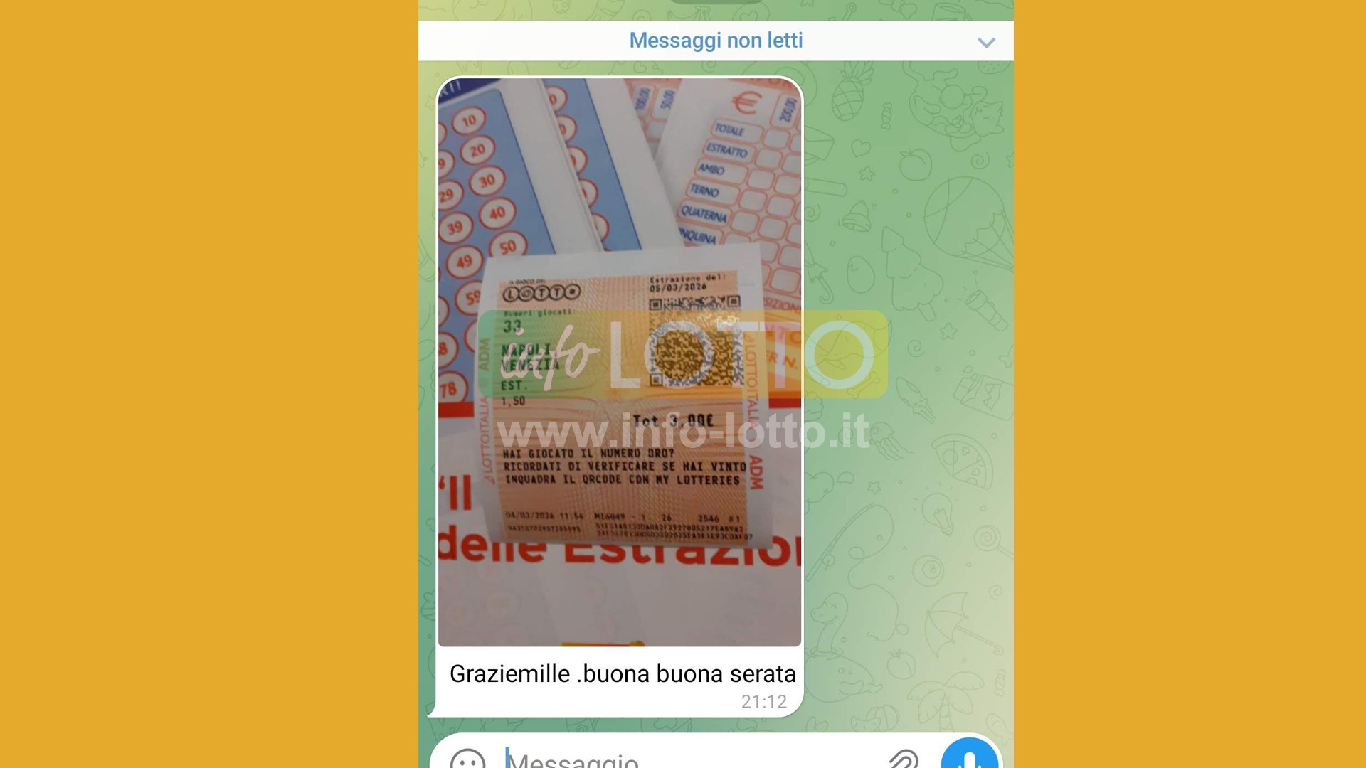Vincita Marzo 2026