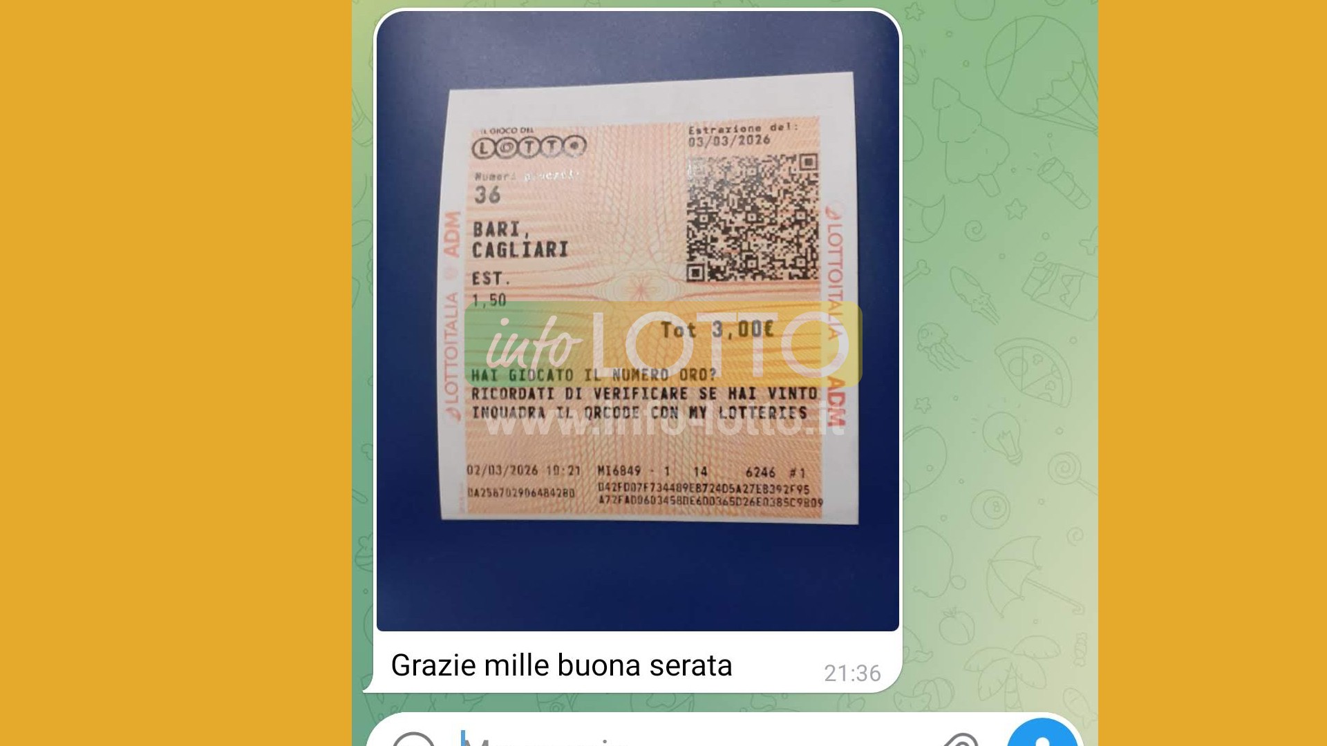 Vincita Marzo 2026