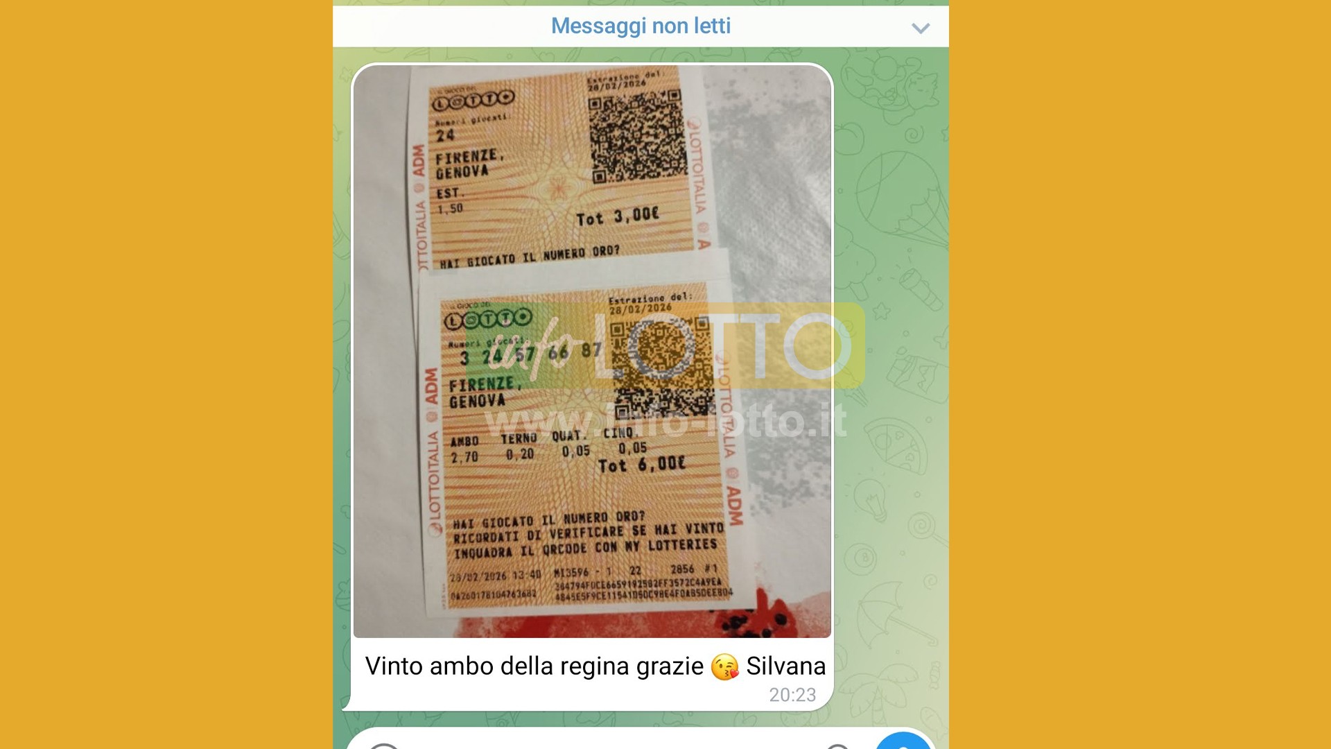 Vincita Marzo 2026