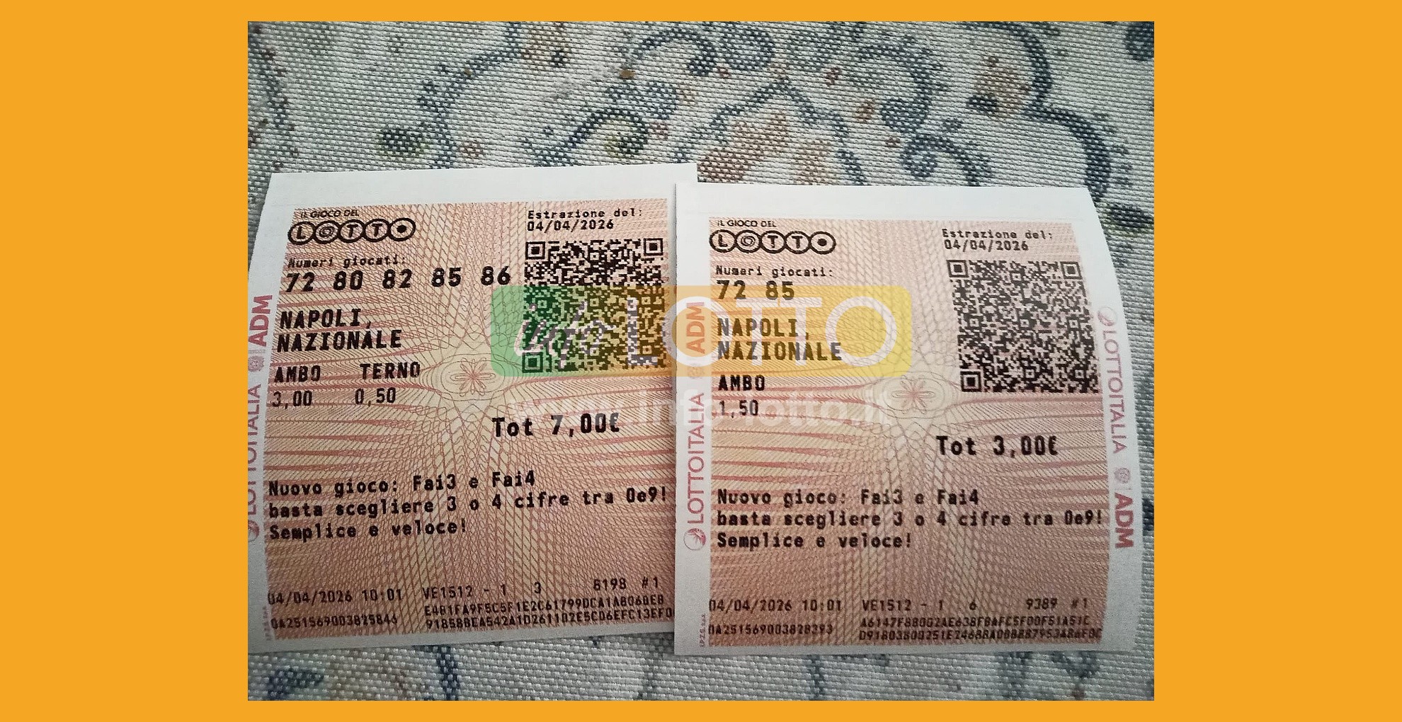 Vincita Aprile 2026