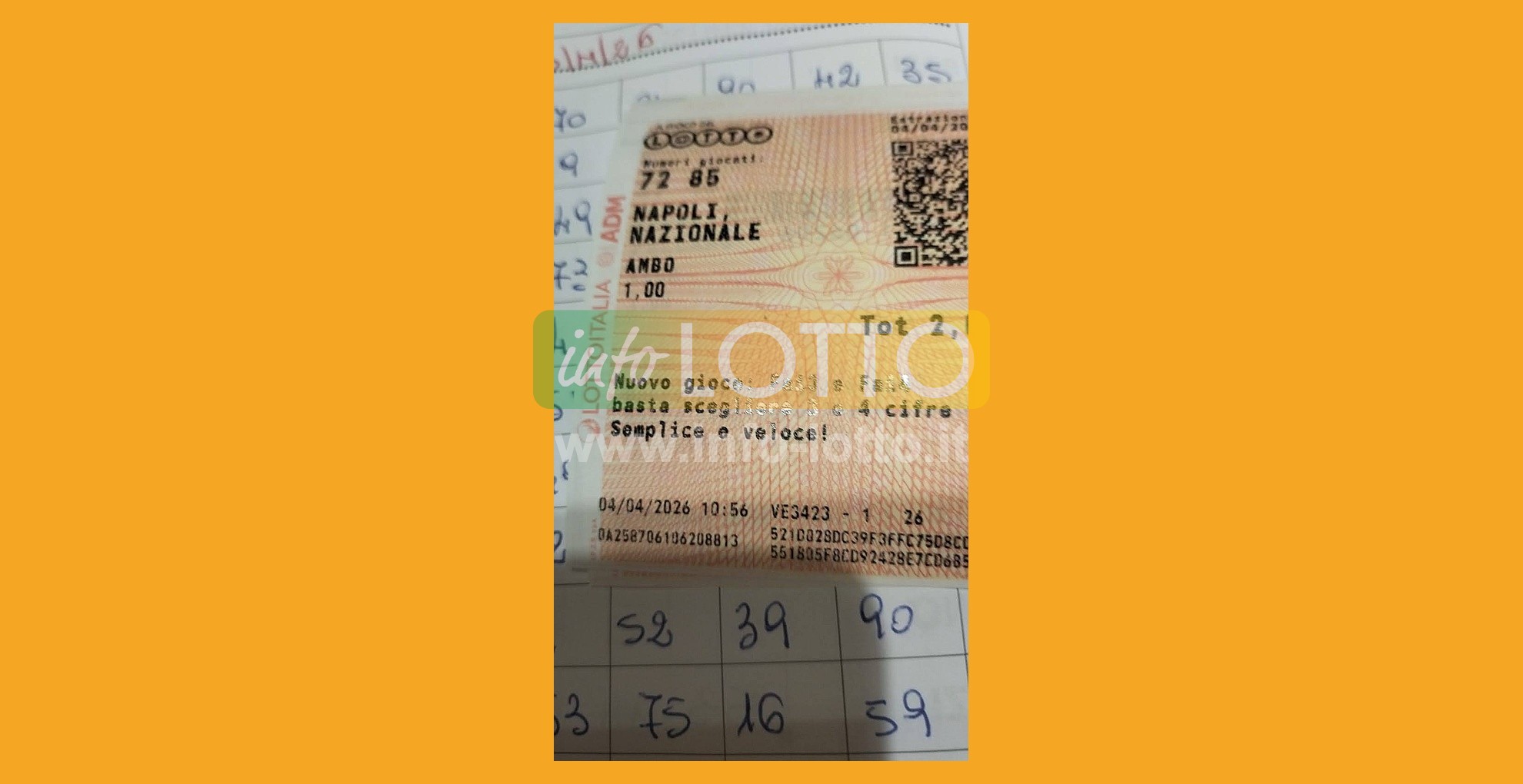 Vincita Aprile 2026
