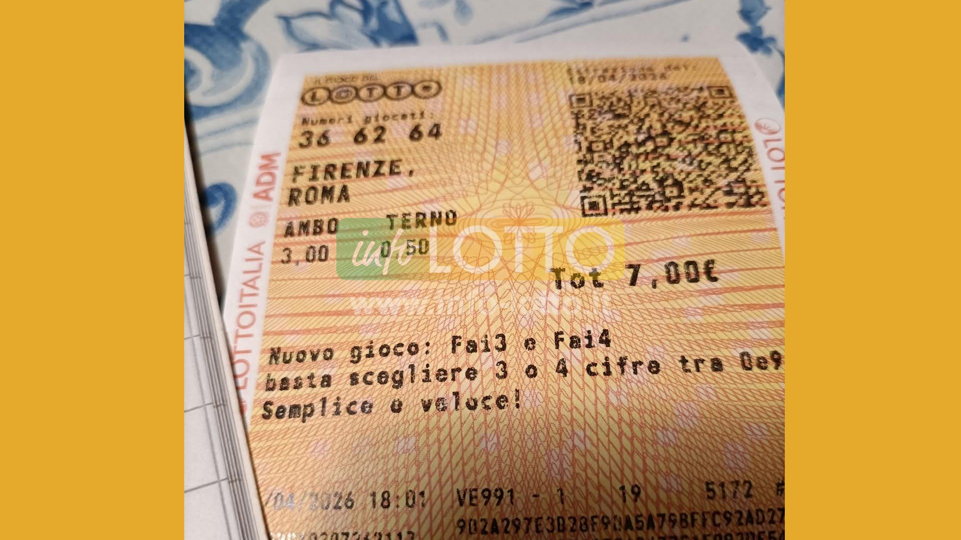 Vincita Aprile 2026