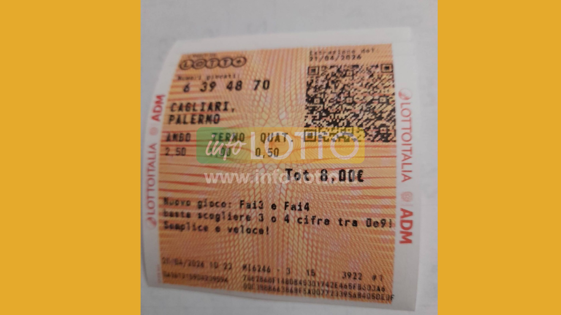 Vincita Aprile 2026