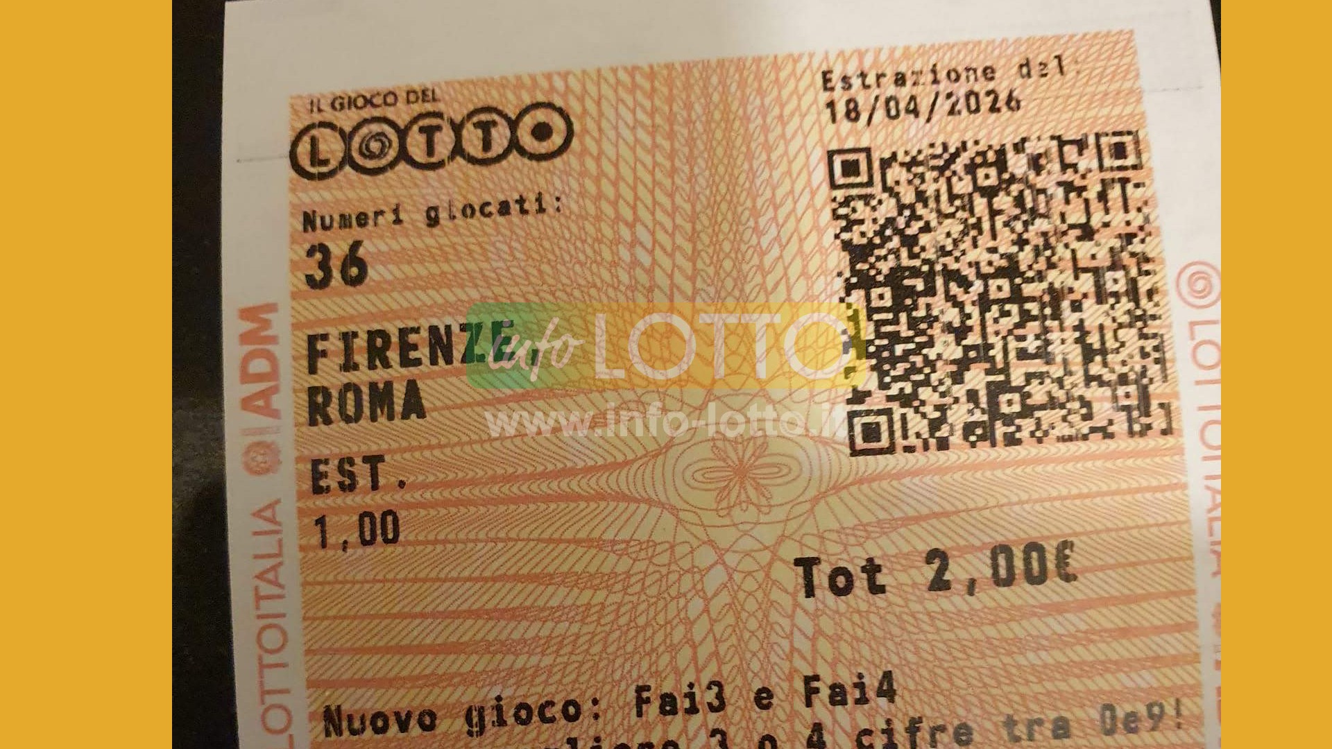 Vincita Aprile 2026