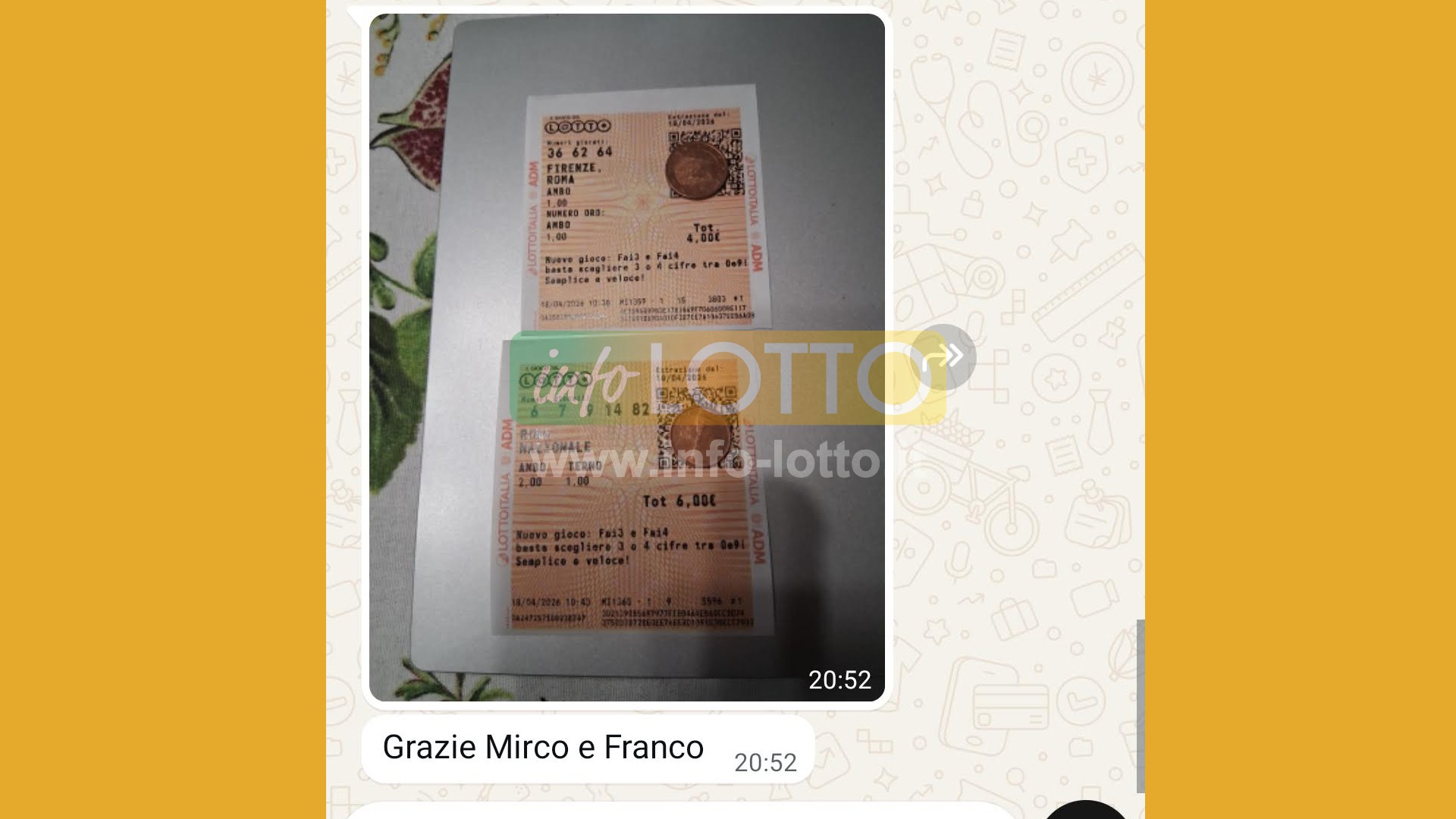 Vincita Aprile 2026