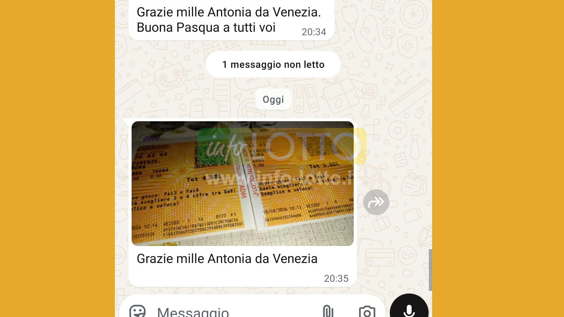 Vincita Aprile 2026