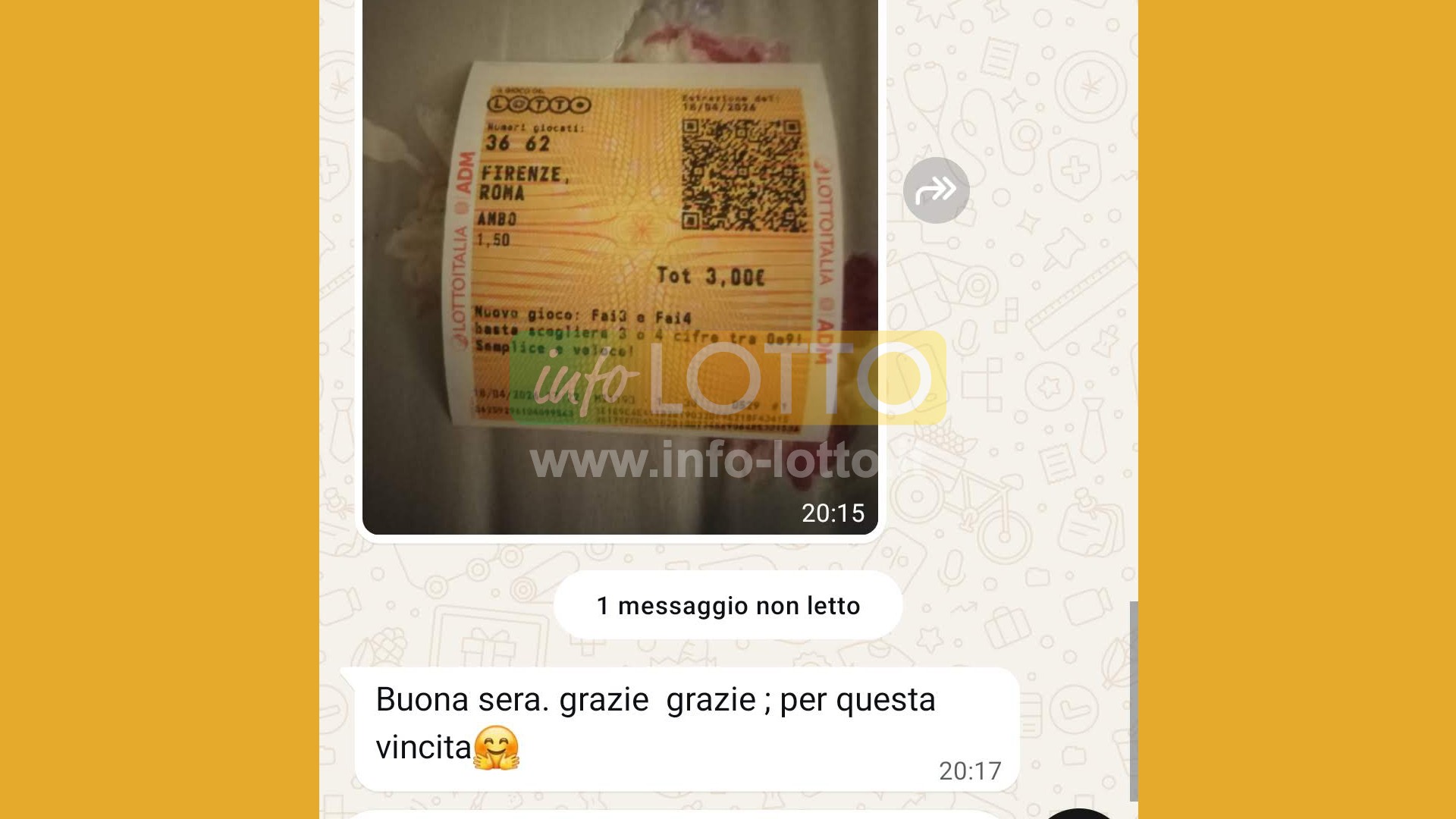 Vincita Aprile 2026