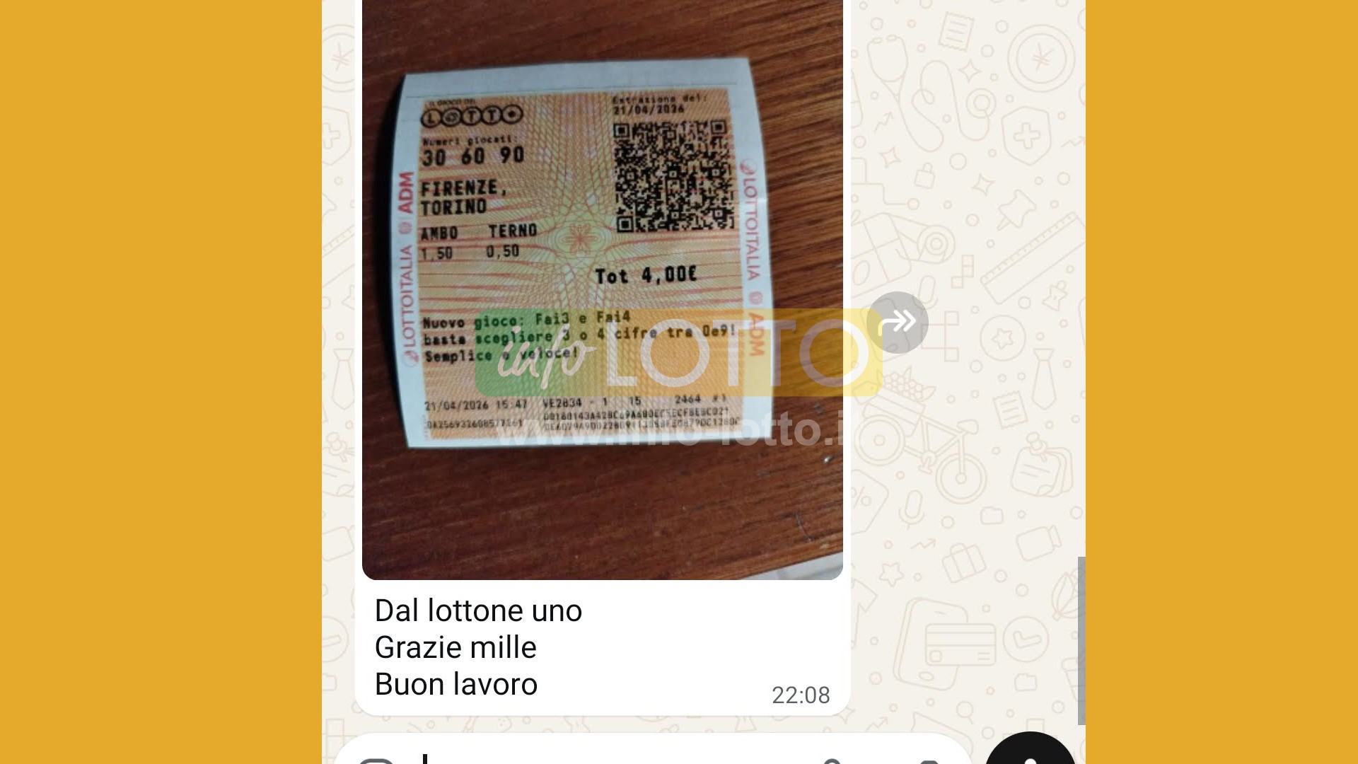 Vincita Aprile 2026