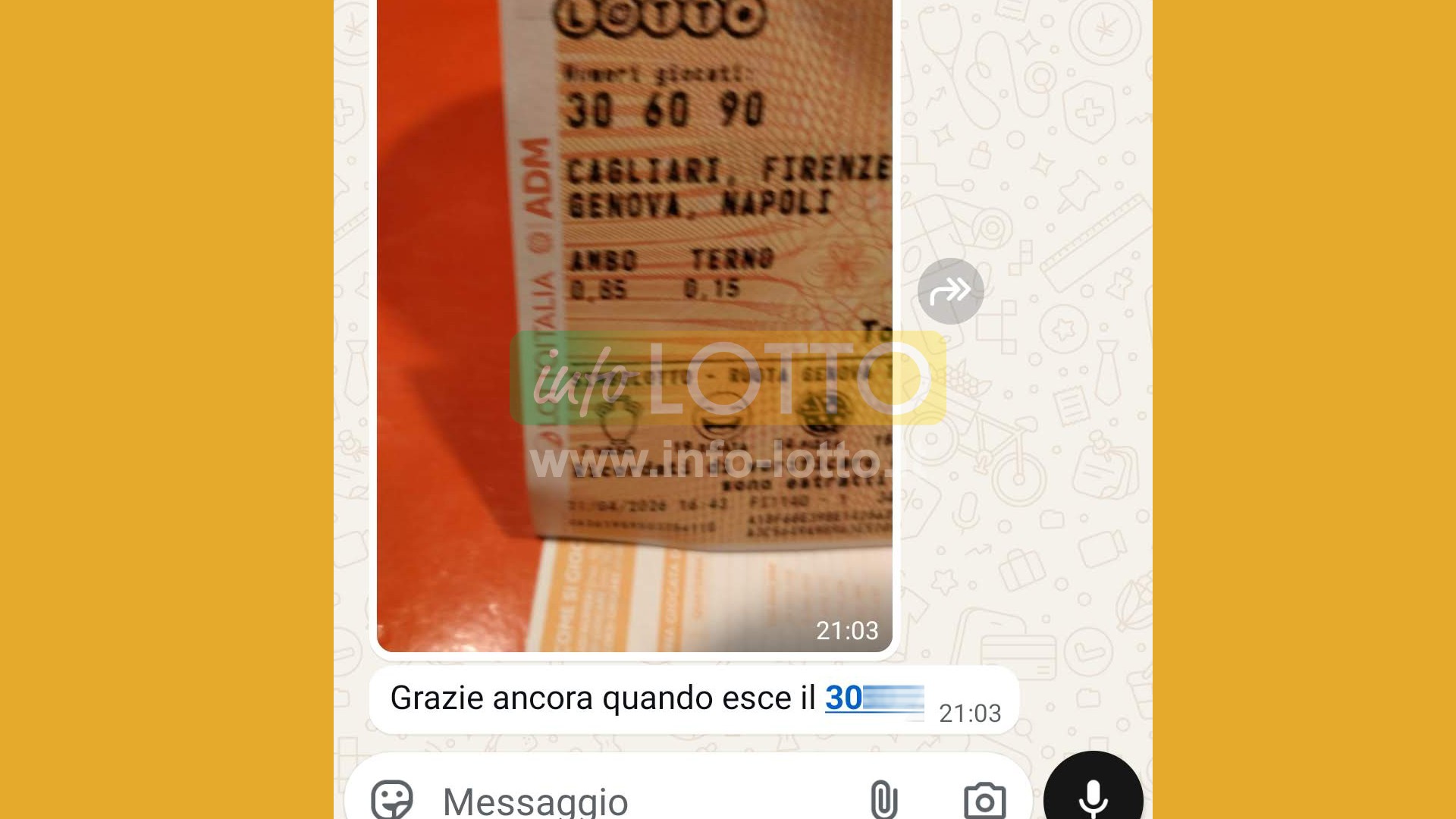 Vincita Aprile 2026