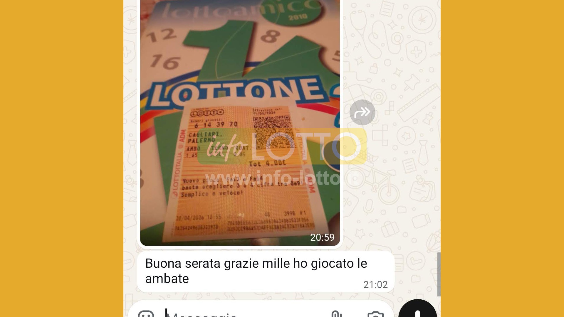 Vincita Aprile 2026