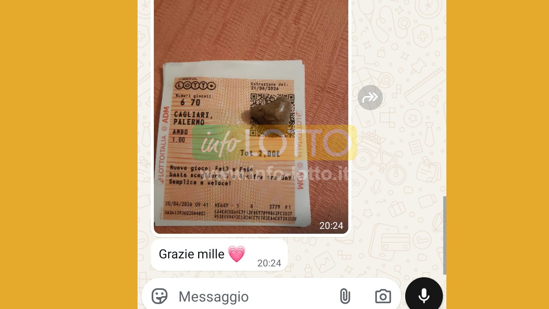 Vincita Aprile 2026
