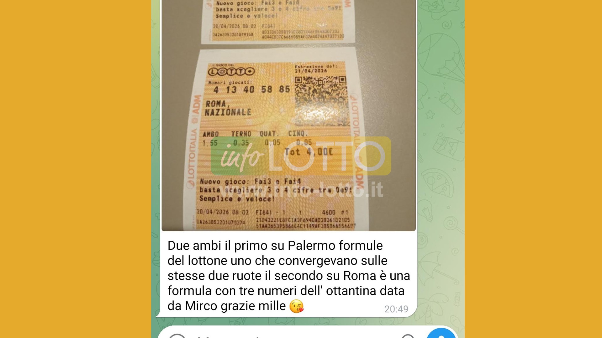 Vincita Aprile 2026