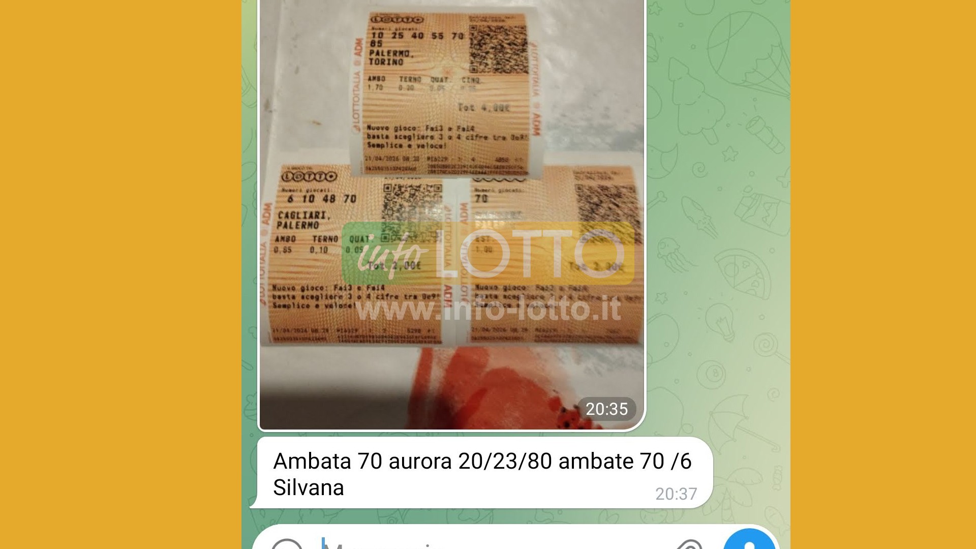Vincita Aprile 2026