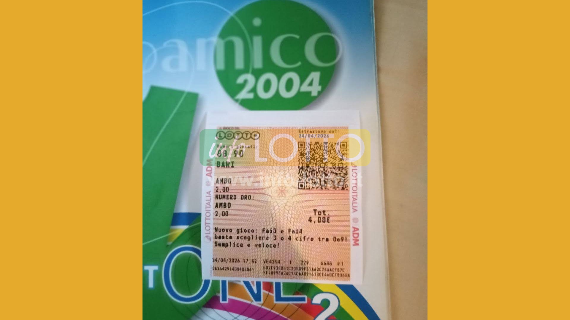 Vincita Aprile 2026
