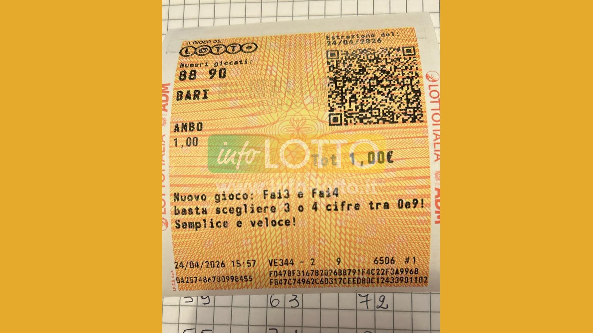 Vincita Aprile 2026
