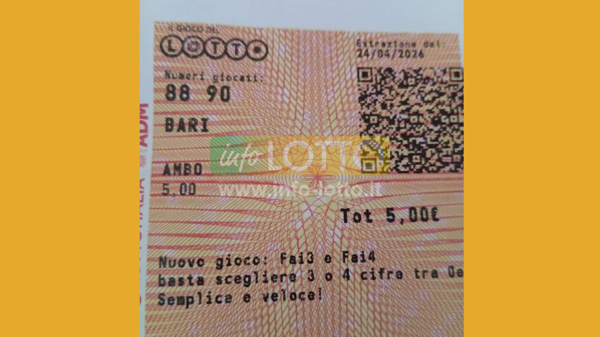 Vincita Aprile 2026